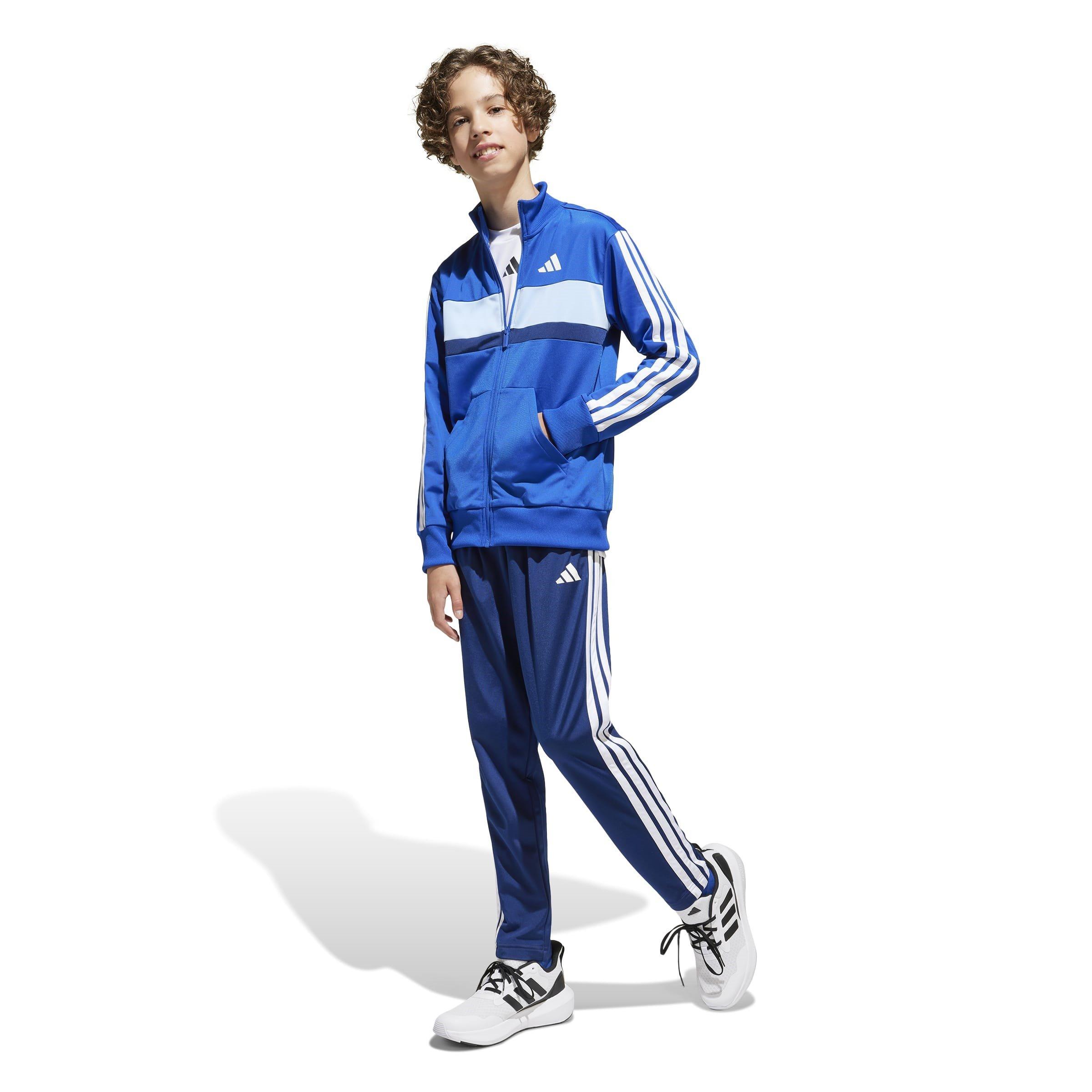Blu/Wht/Glo Blu - adidas - Tiberio Poly Tracksuit - 4