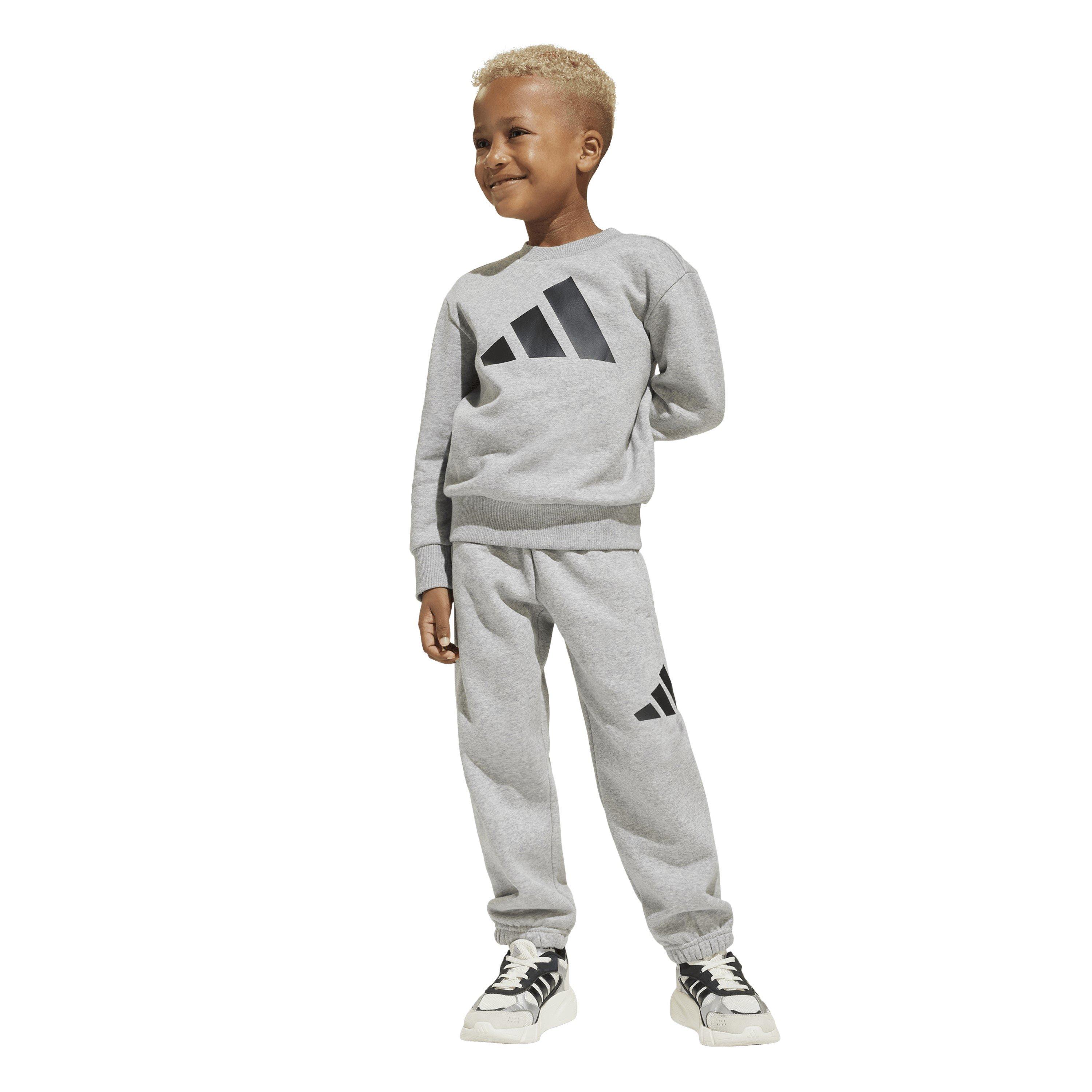Siva Hthr/Crna - adidas - Essentials Joggers Set Juniors - 4