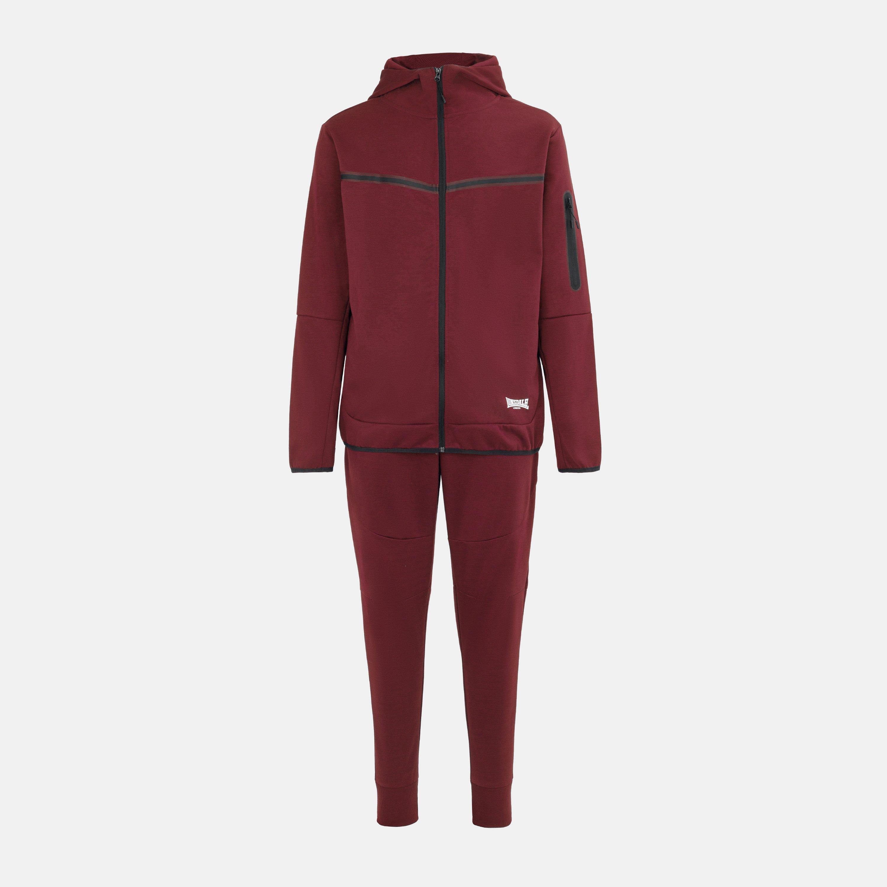 Lonsdale Men's Track Suit - Burgundy - XL