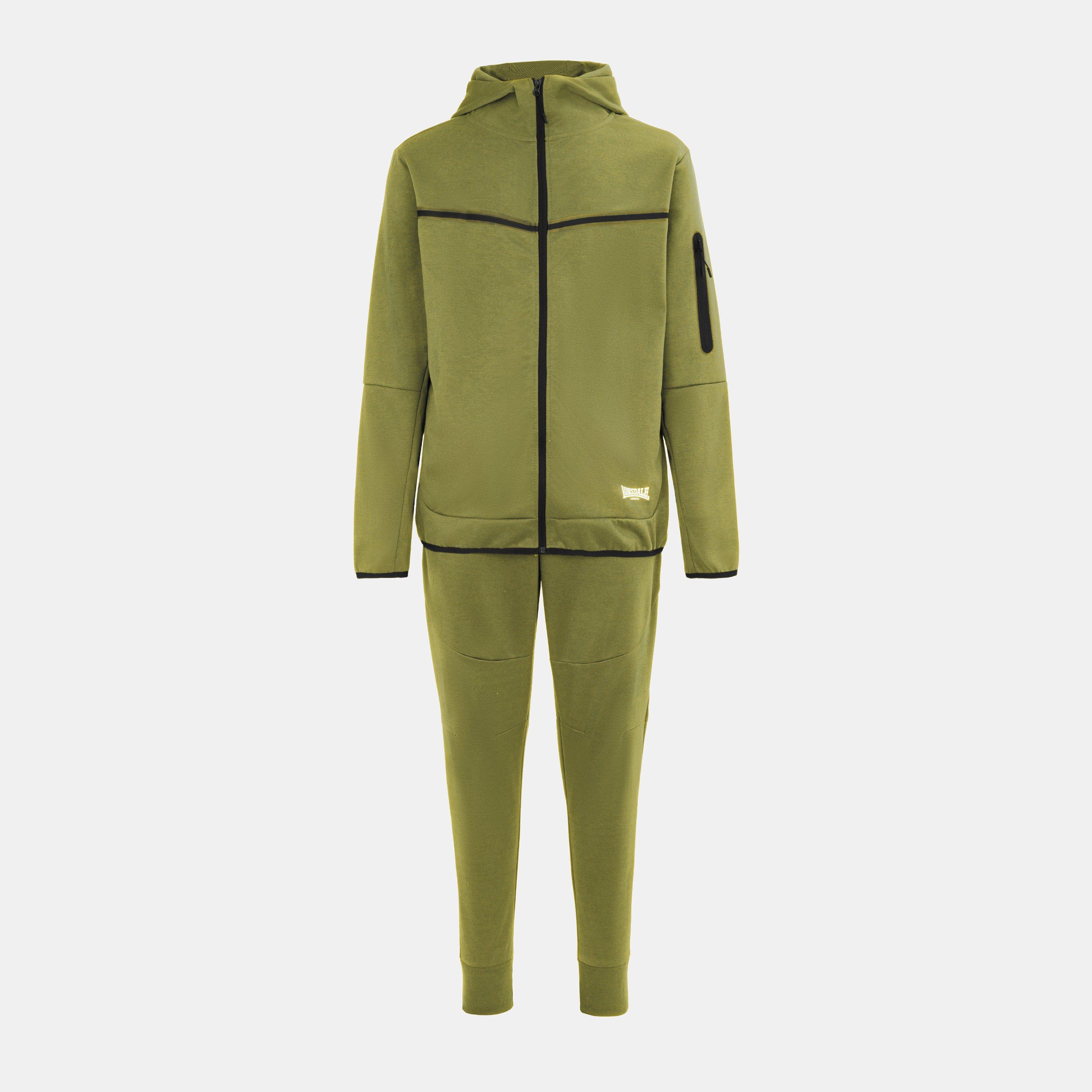 Lonsdale Men's Track Suit - Olive - M