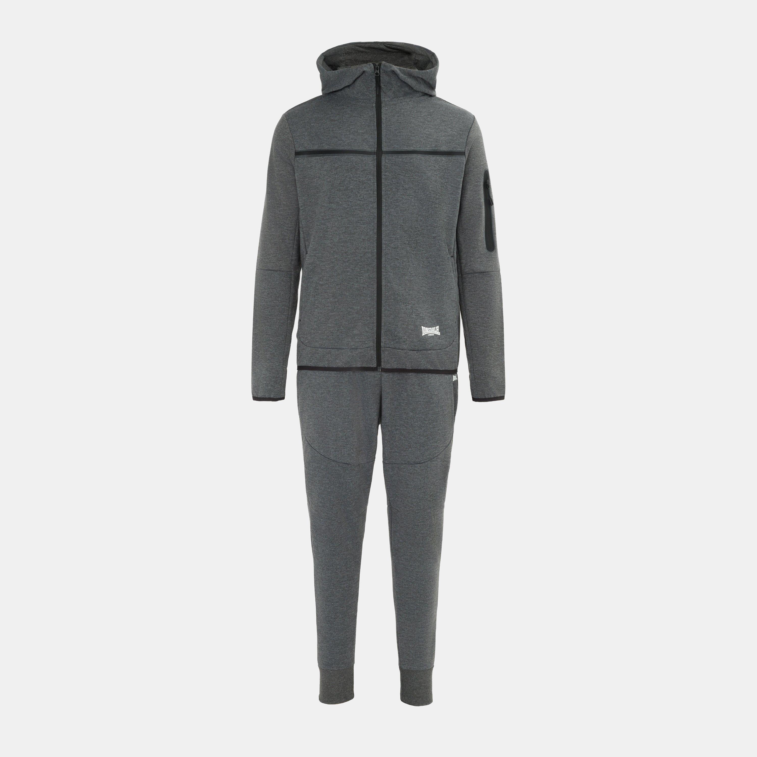 Lonsdale Men's Track Suit - Dark Grey - XS