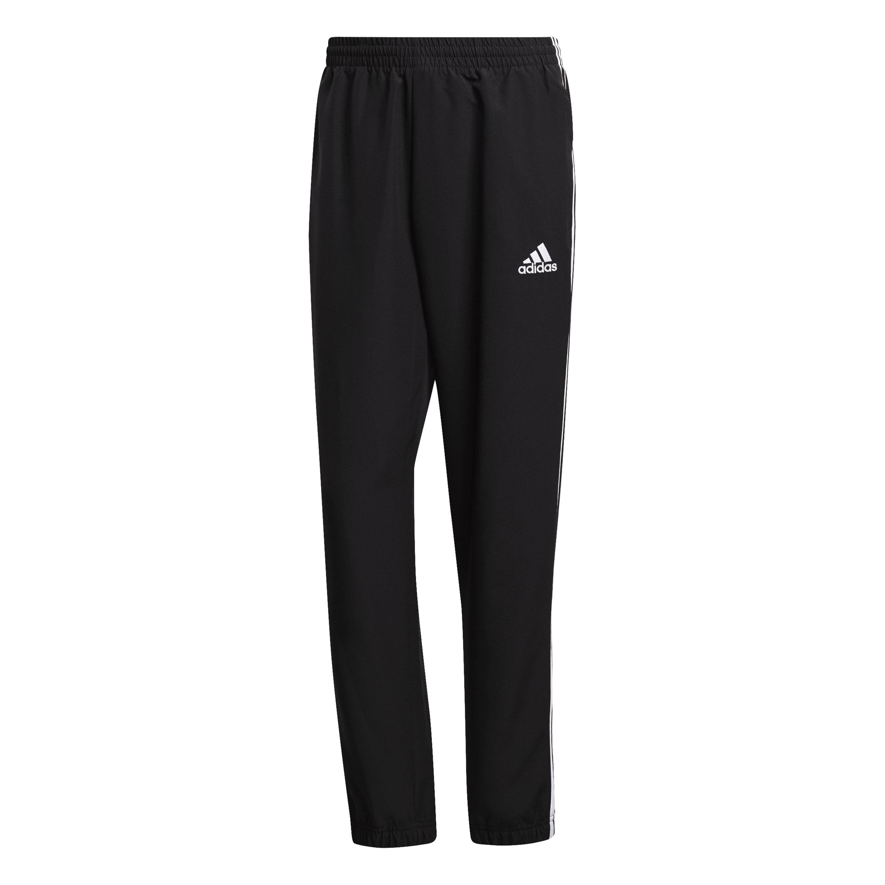 Crno/Bijelo - adidas - AEROREADY Essentials Regular-Fit 3-Stripes Track Suit Mens - 3