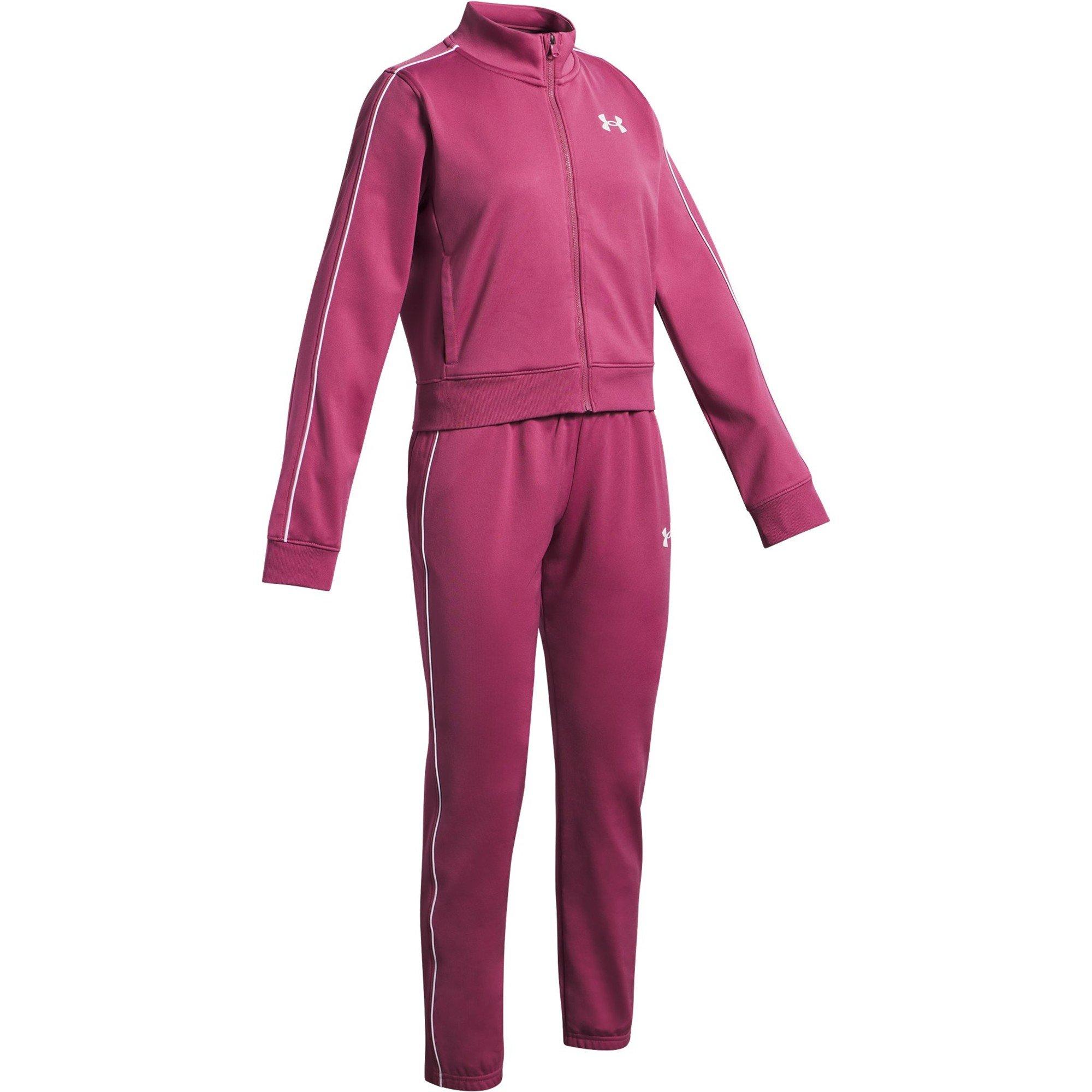 Red - Under Armour - Kids' Icon Knitted Cropped Full Tracksuit - 3
