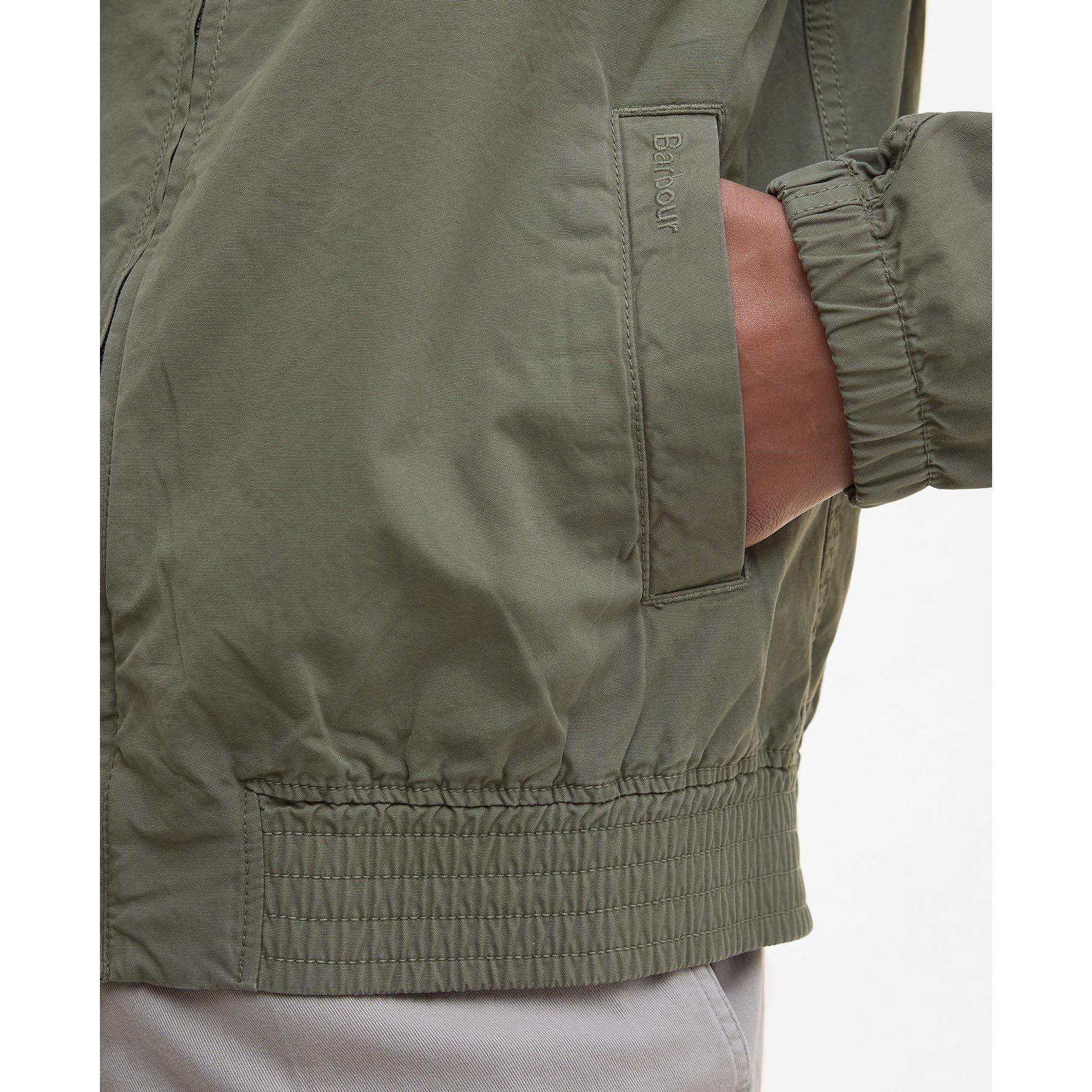 Light Moss - Barbour - Men's Royston Cotton Zip Harrington Jacket - 6
