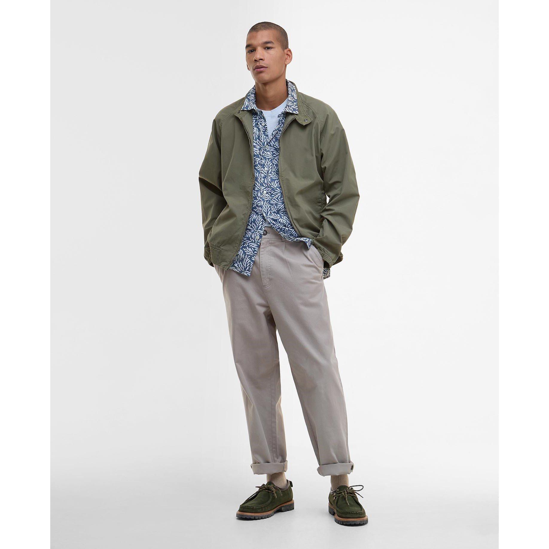 Light Moss - Barbour - Men's Royston Cotton Zip Harrington Jacket - 7