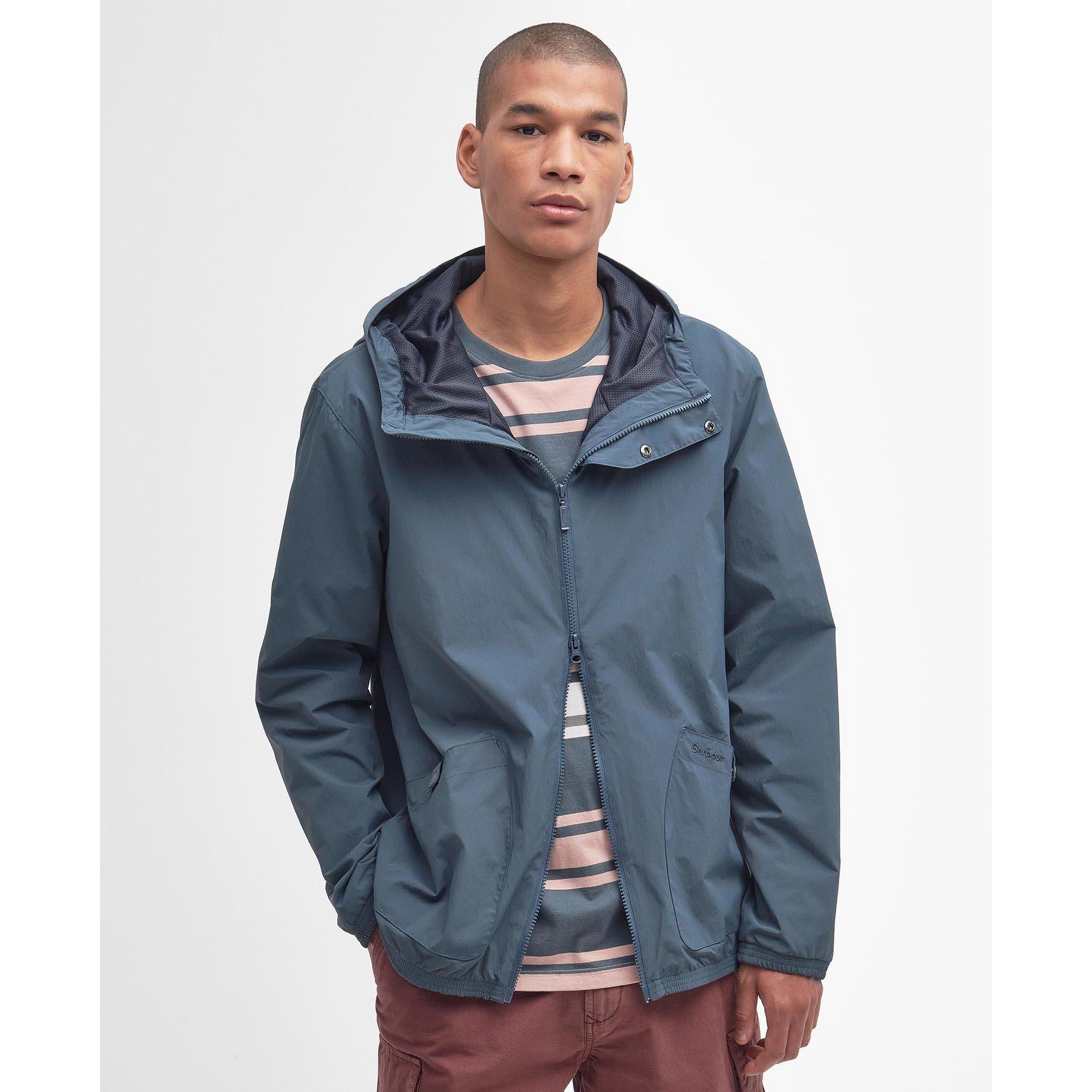 Dark Slate GY71 - Barbour - Men's Farnham Showerproof Lightweight Rain Anorak - 2