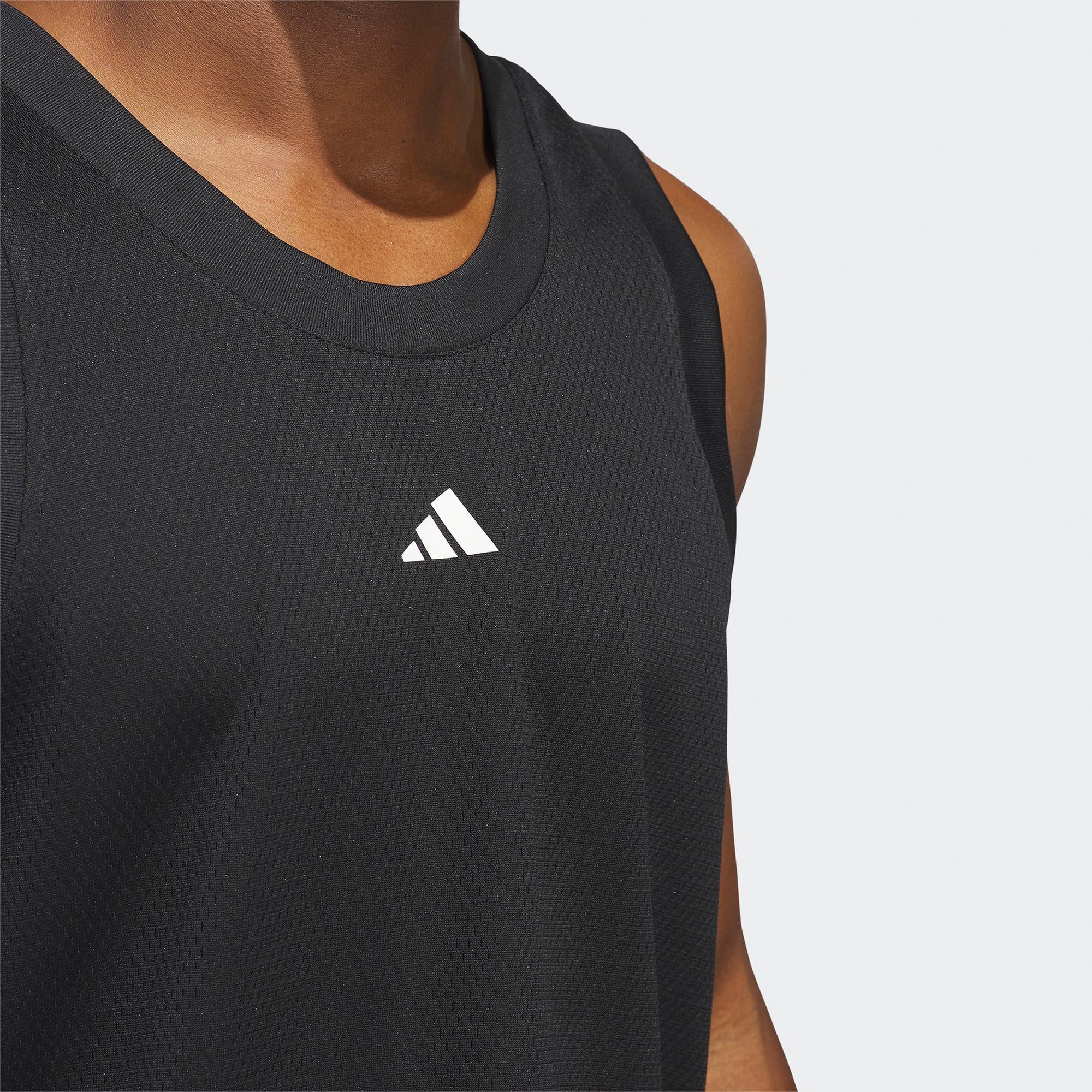 Black/White - adidas - Basketball Legends Mens Performance Tank Top - 3