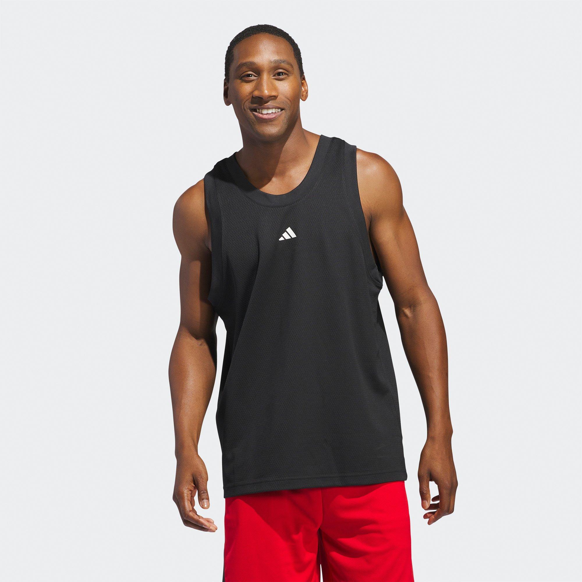 Black/White - adidas - Basketball Legends Mens Performance Tank Top - 6