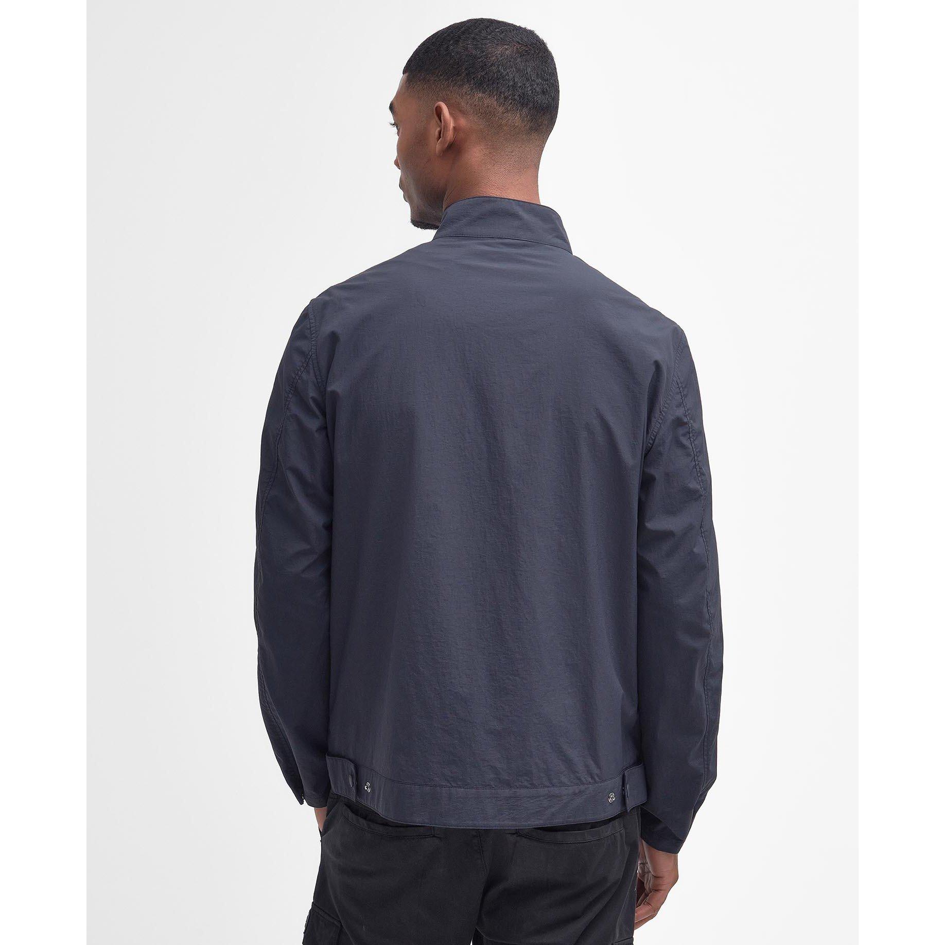 Navy NY91 - Barbour International - Men's Hayledon Biker Waxed Waterproof Rain Anorak - 3