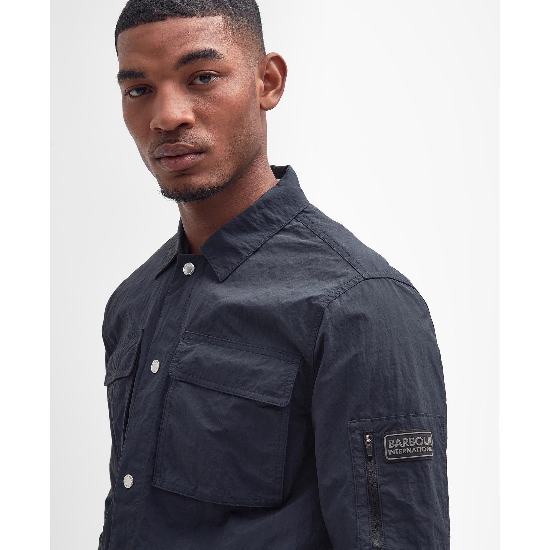 Navy NY91 - Barbour International - Men's Shutter Lightweight Overshirt - 4