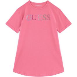 Guess Diamante Logo T-Shirt Juniors