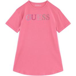 Guess Diamante Logo T Shirt Juniors