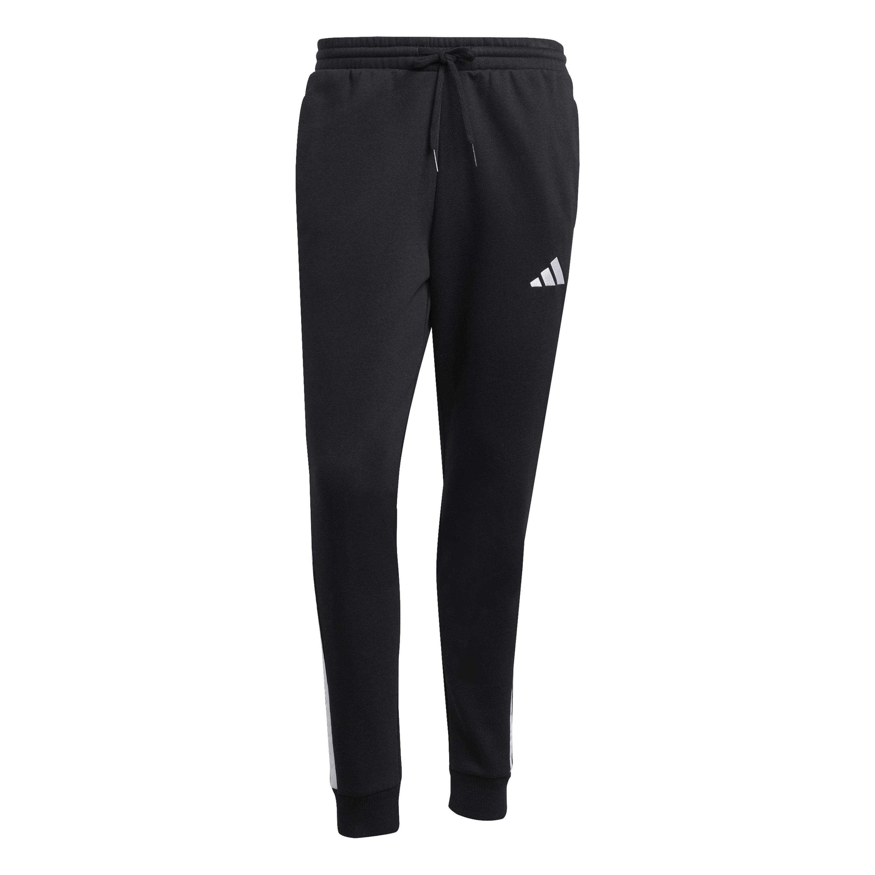 Preto/Cinza - adidas - 3S Fleece Tracksuit Mens - 5
