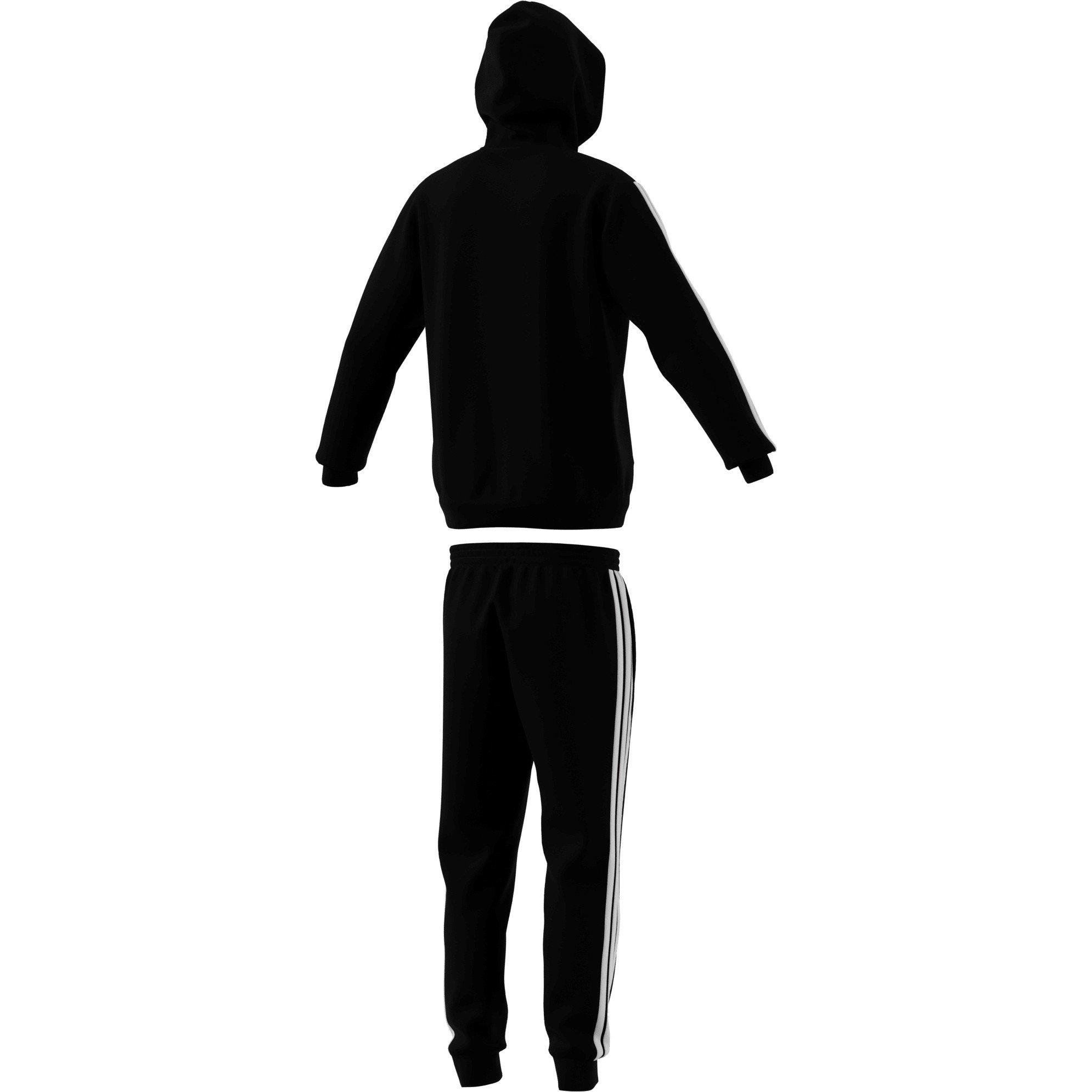 Zwart/Grijs - adidas - 3S Fleece Tracksuit Mens - 2