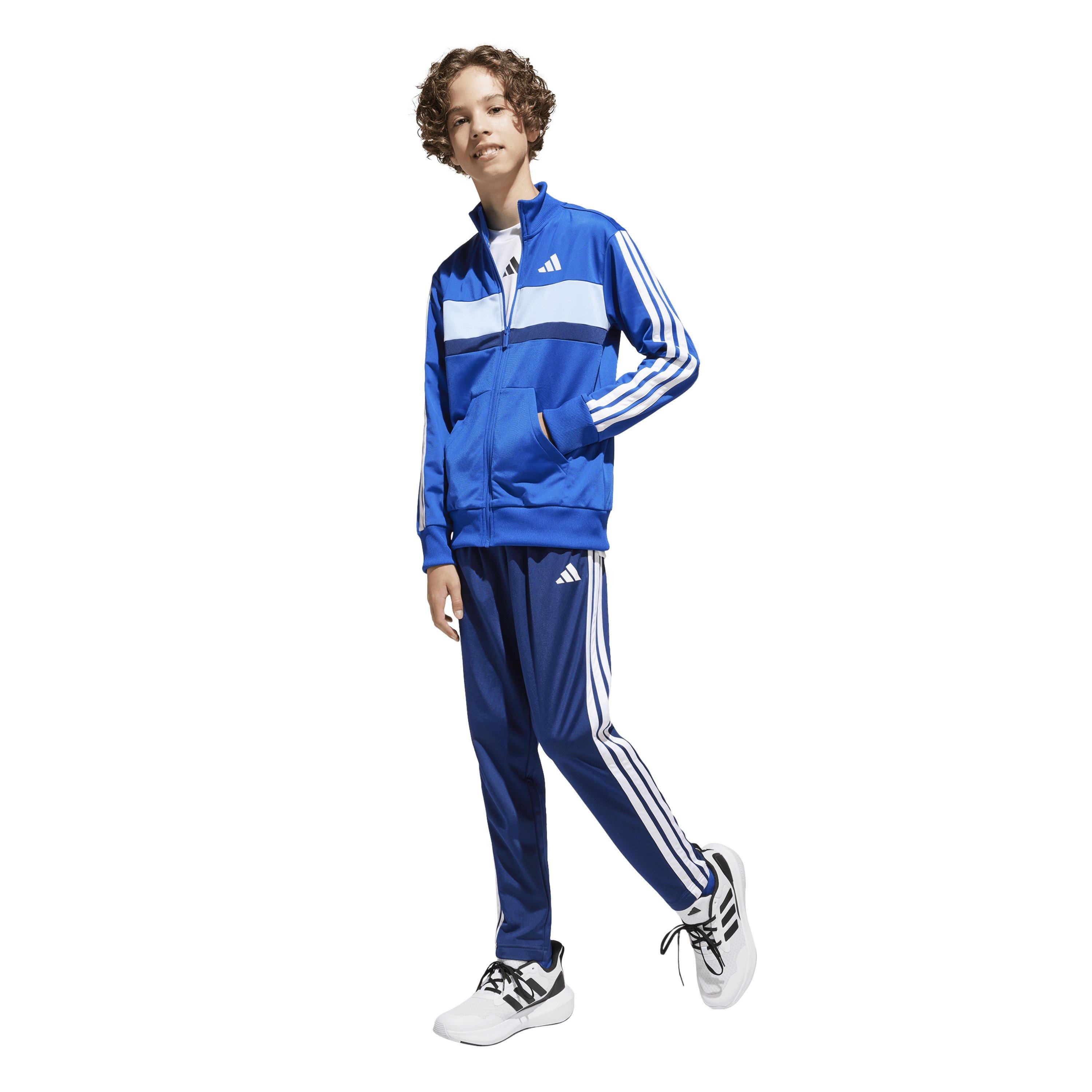 Blauw - adidas - 3s Essentials Tiberio Tracksuit - 4