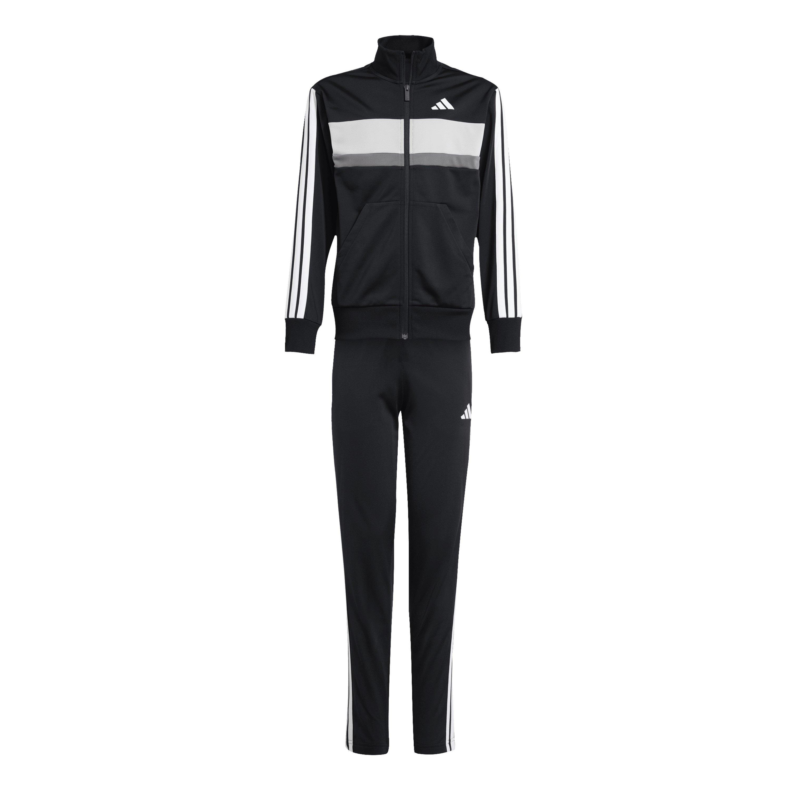 Blk/Grey/White - adidas - 3s Essentials Tiberio Tracksuit - 1
