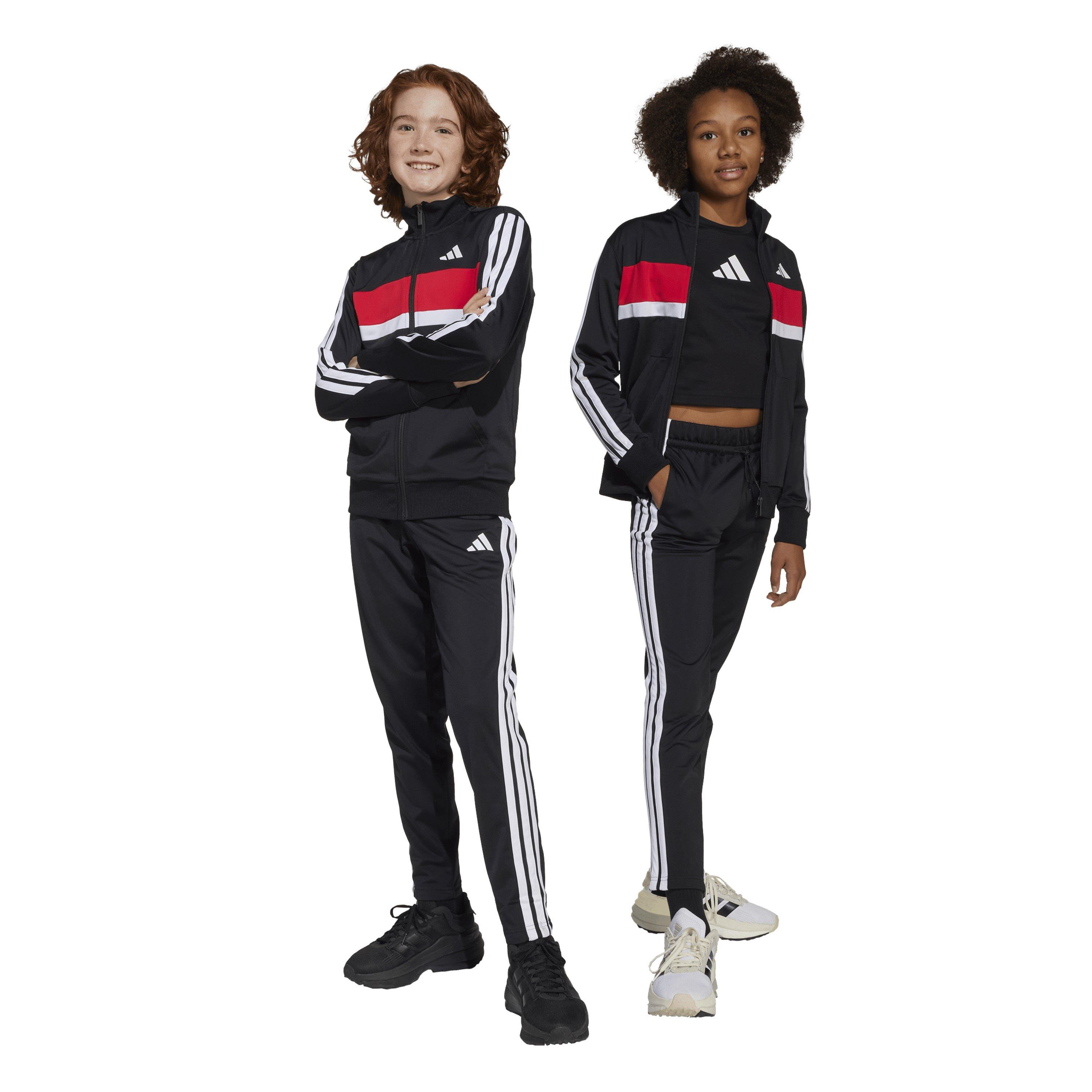 Nero/Rosso - adidas - 3s Essentials Tiberio Tracksuit - 2