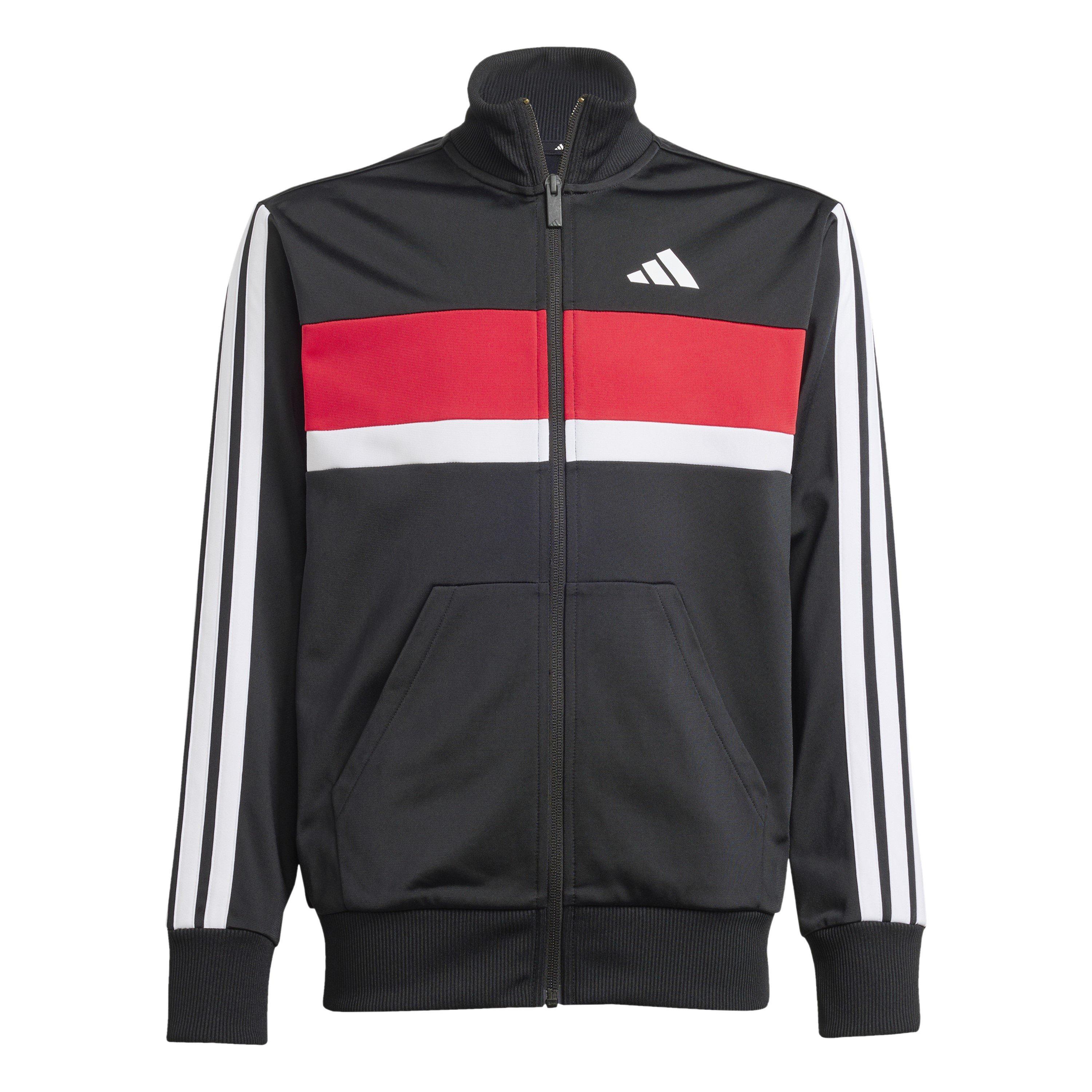 Nero/Rosso - adidas - 3s Essentials Tiberio Tracksuit - 6