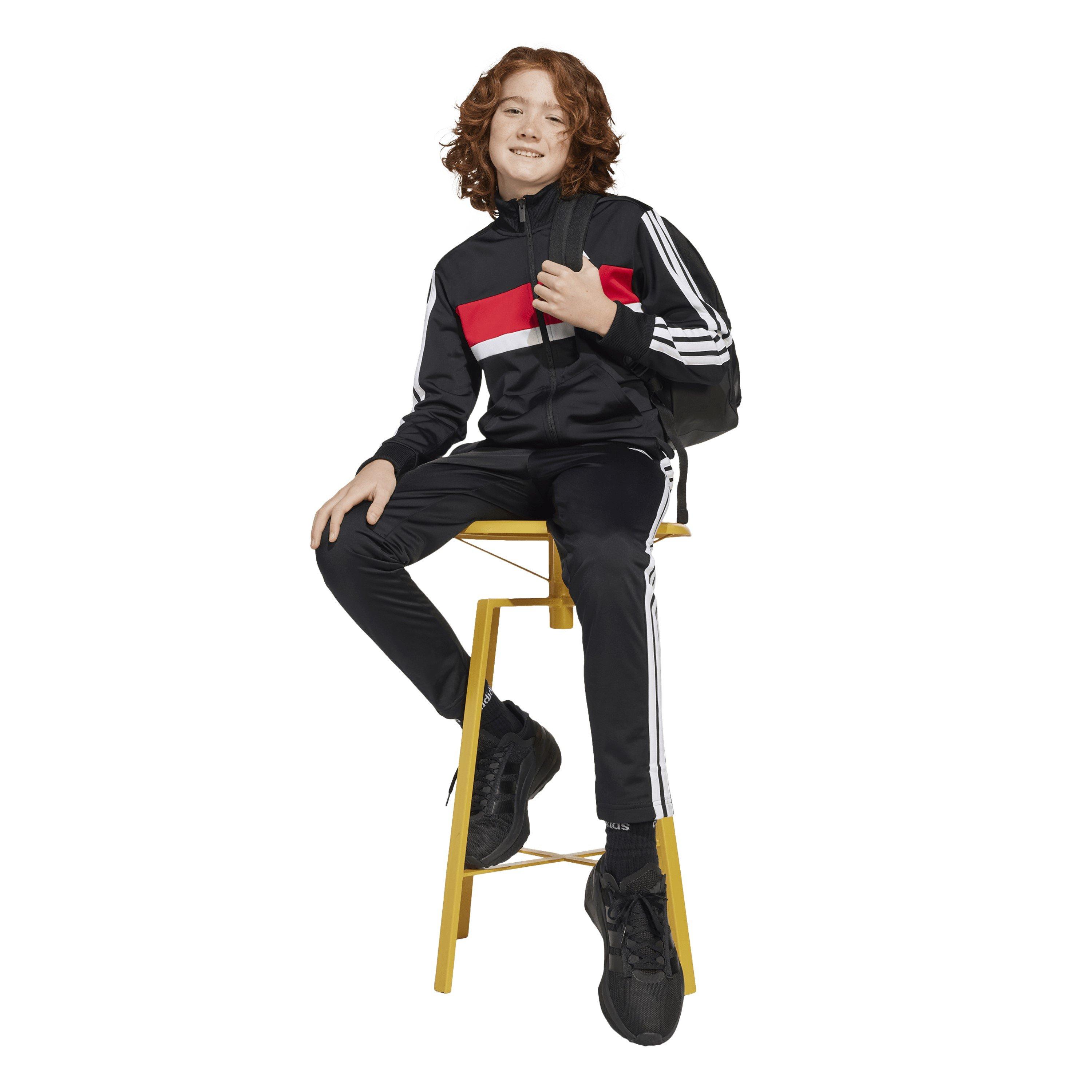 Nero/Rosso - adidas - 3s Essentials Tiberio Tracksuit - 7