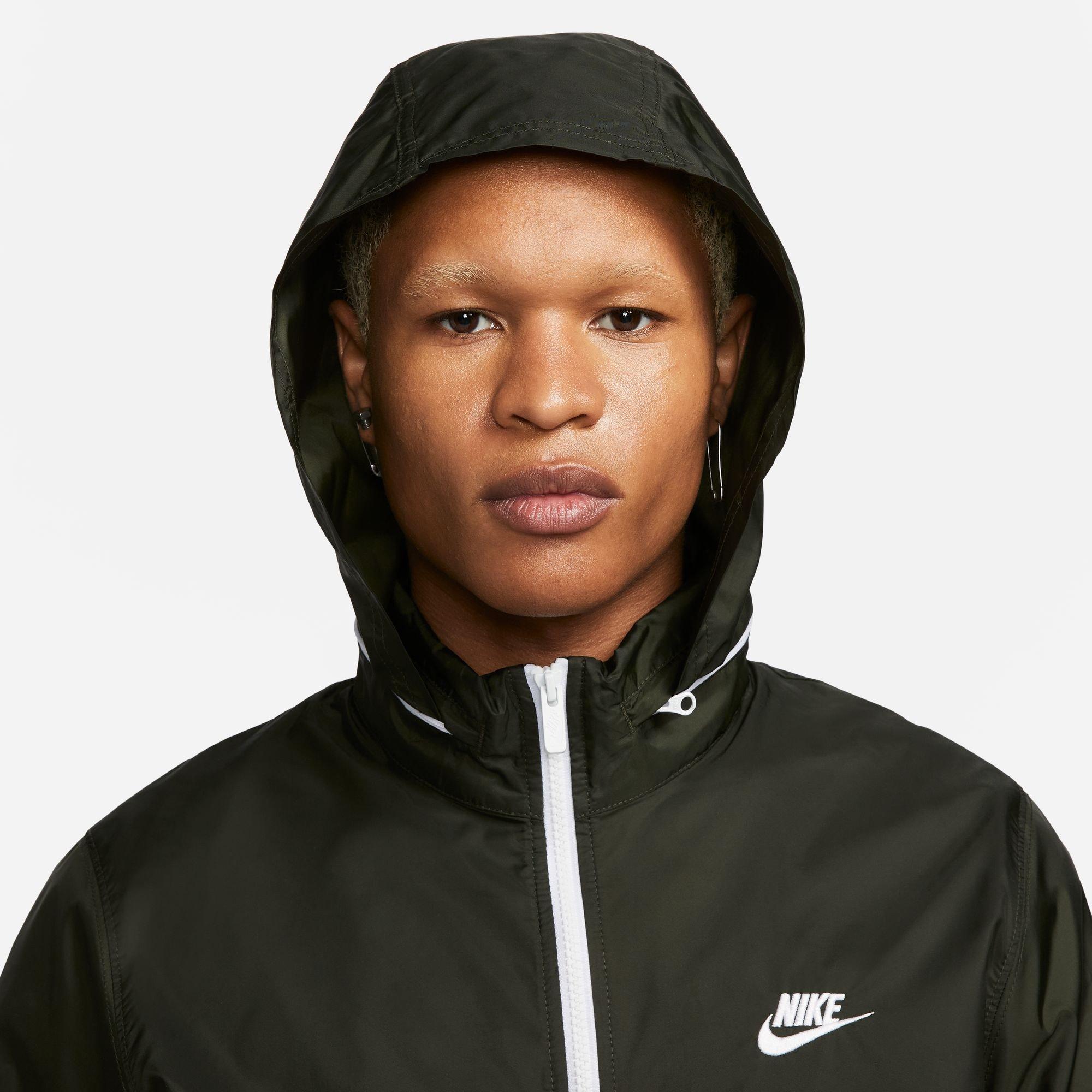 Sequoia/White - Nike - Sportswear Club Men's Lined Woven Track Suit - 4