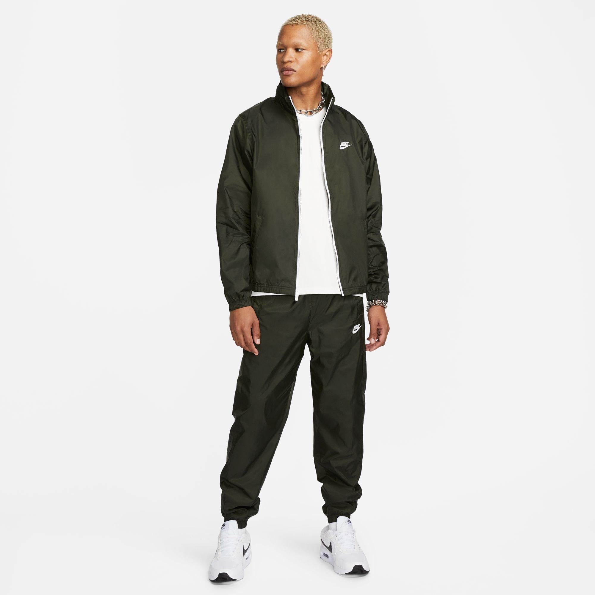 Sequoia/White - Nike - Sportswear Club Men's Lined Woven Track Suit - 7