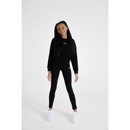 Puma Ensemble de pull d'équipage et de leggings pour filles juniors.