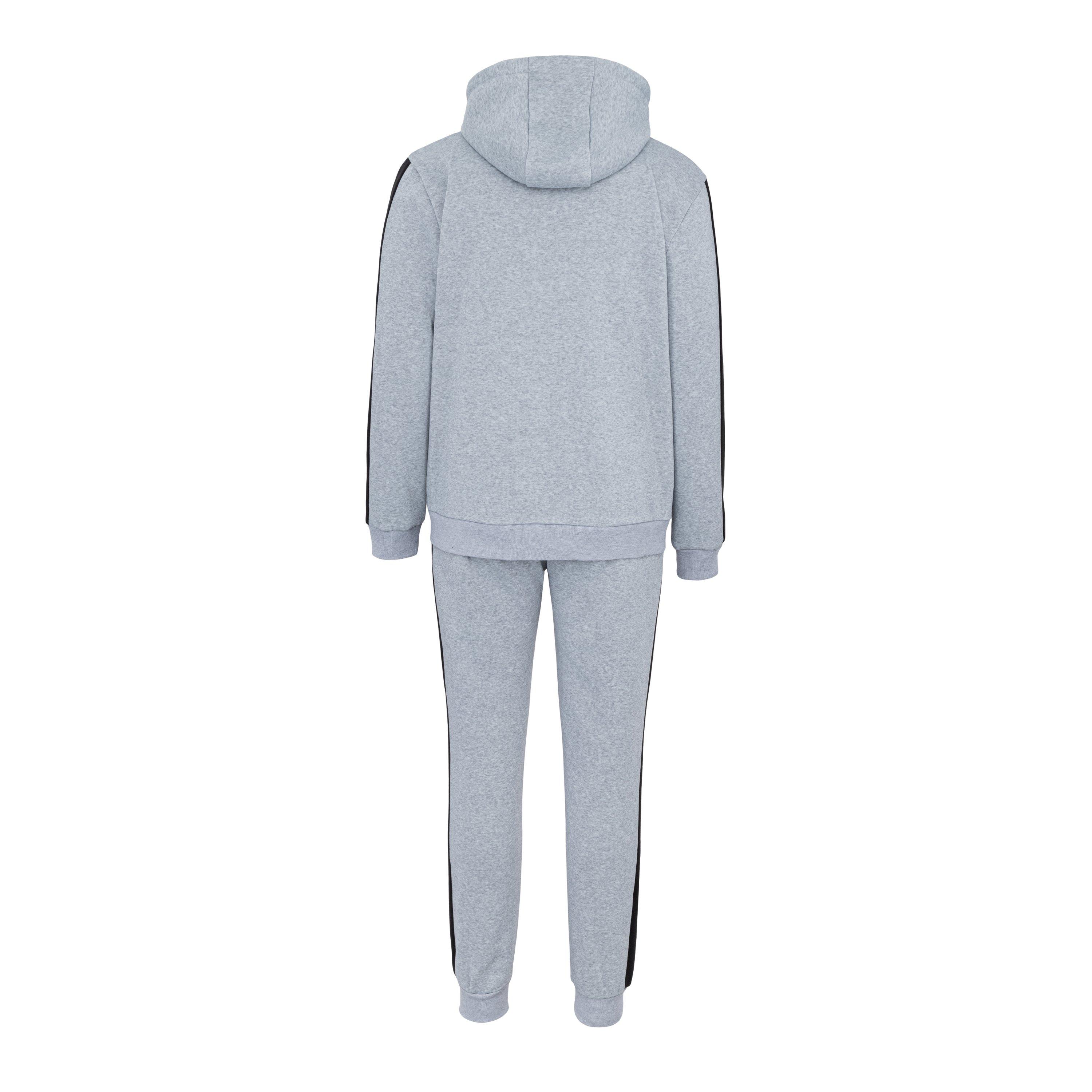Gris/Noir - Donnay - Fleece Tracksuit Mens - 2