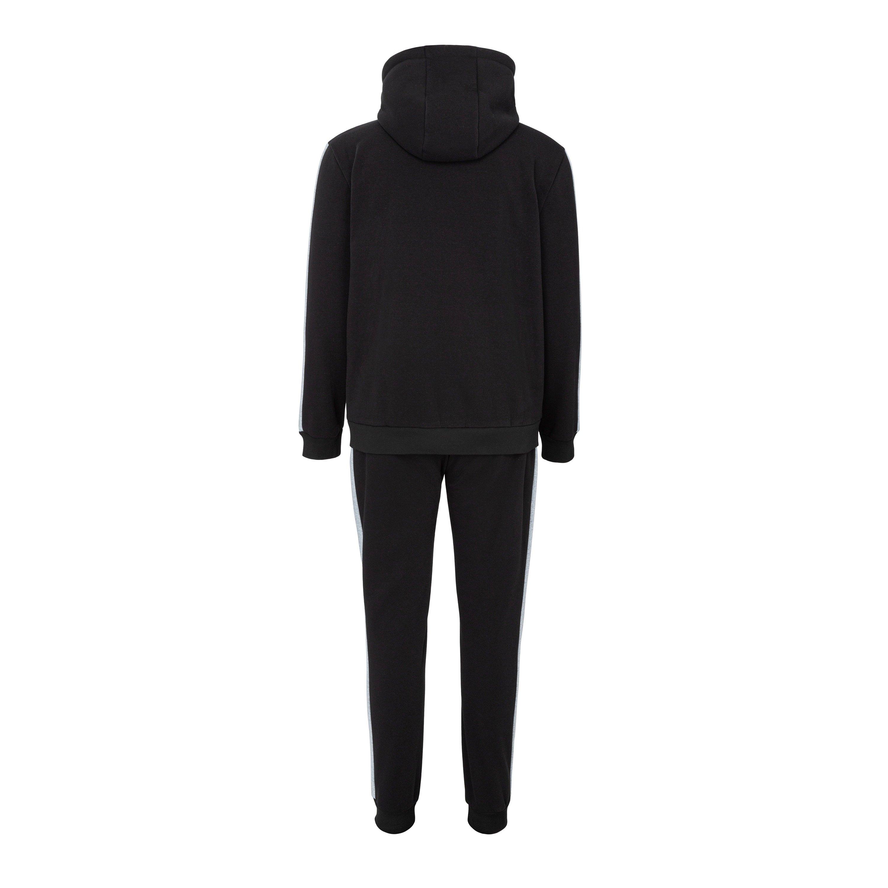 Negro/Gris - Donnay - Fleece Tracksuit Mens - 7