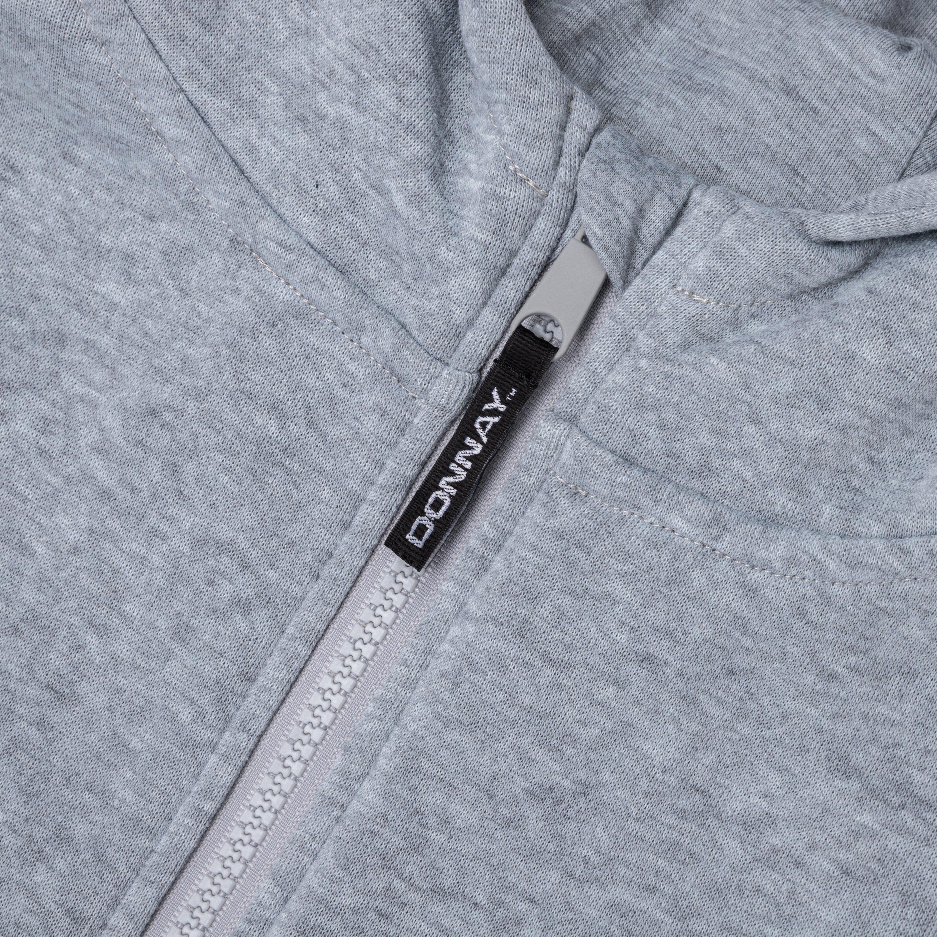 Grey/Black - Donnay - Fleece Tracksuit Juniors - 4