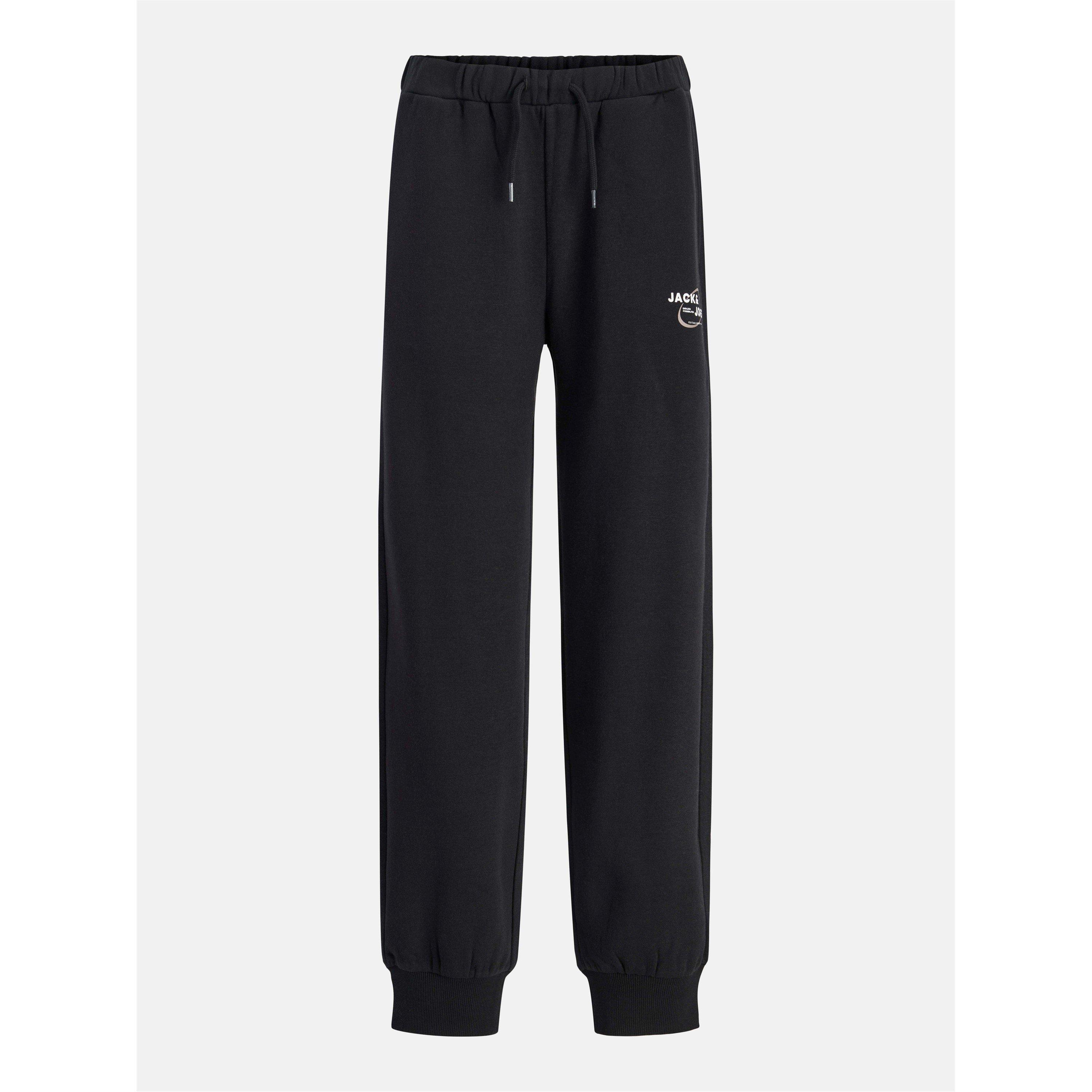 Zwart - Jack and Jones - Kids' Future Crew-Neck Sweatshirt and Joggers Cotton Clothing Set - 4