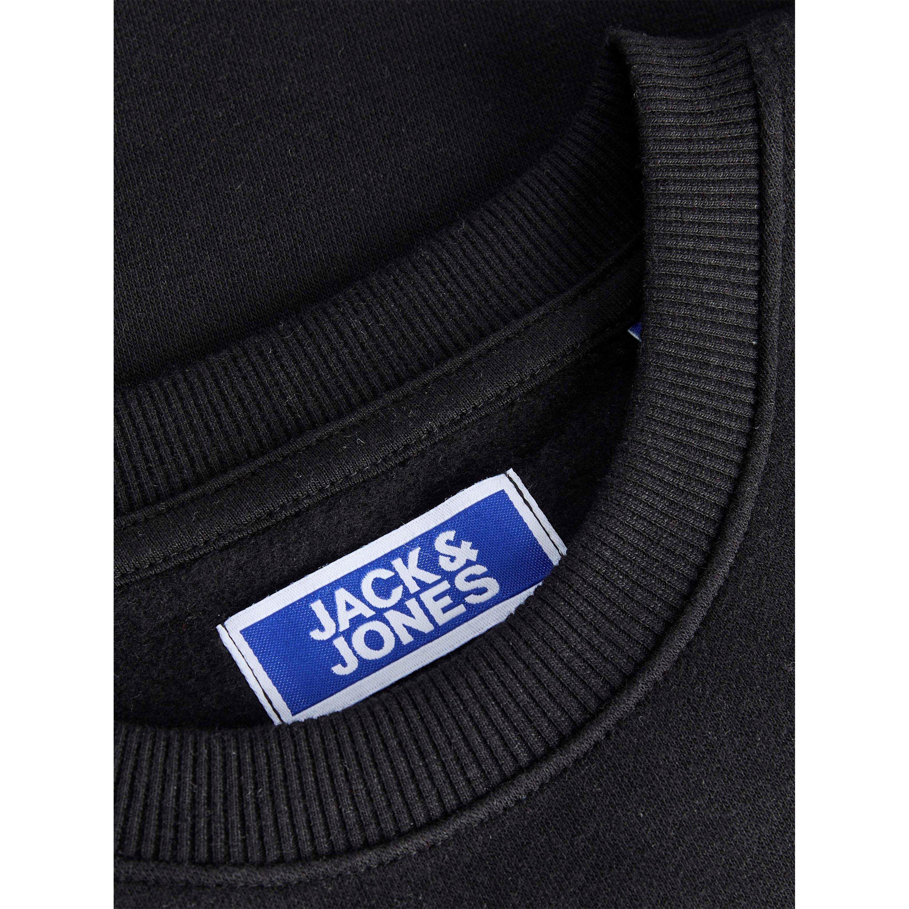 Zwart - Jack and Jones - Kids' Future Crew-Neck Sweatshirt and Joggers Cotton Clothing Set - 6