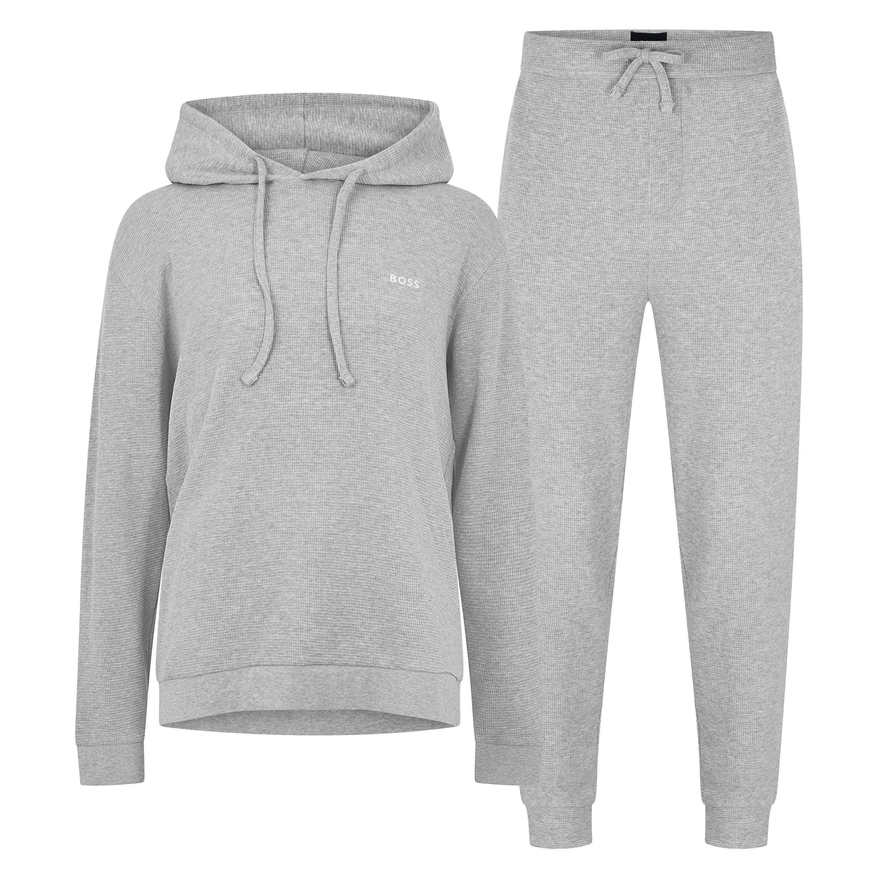 Grey 034 - Boss - Men's Waffle Cotton Tracksuit - 1