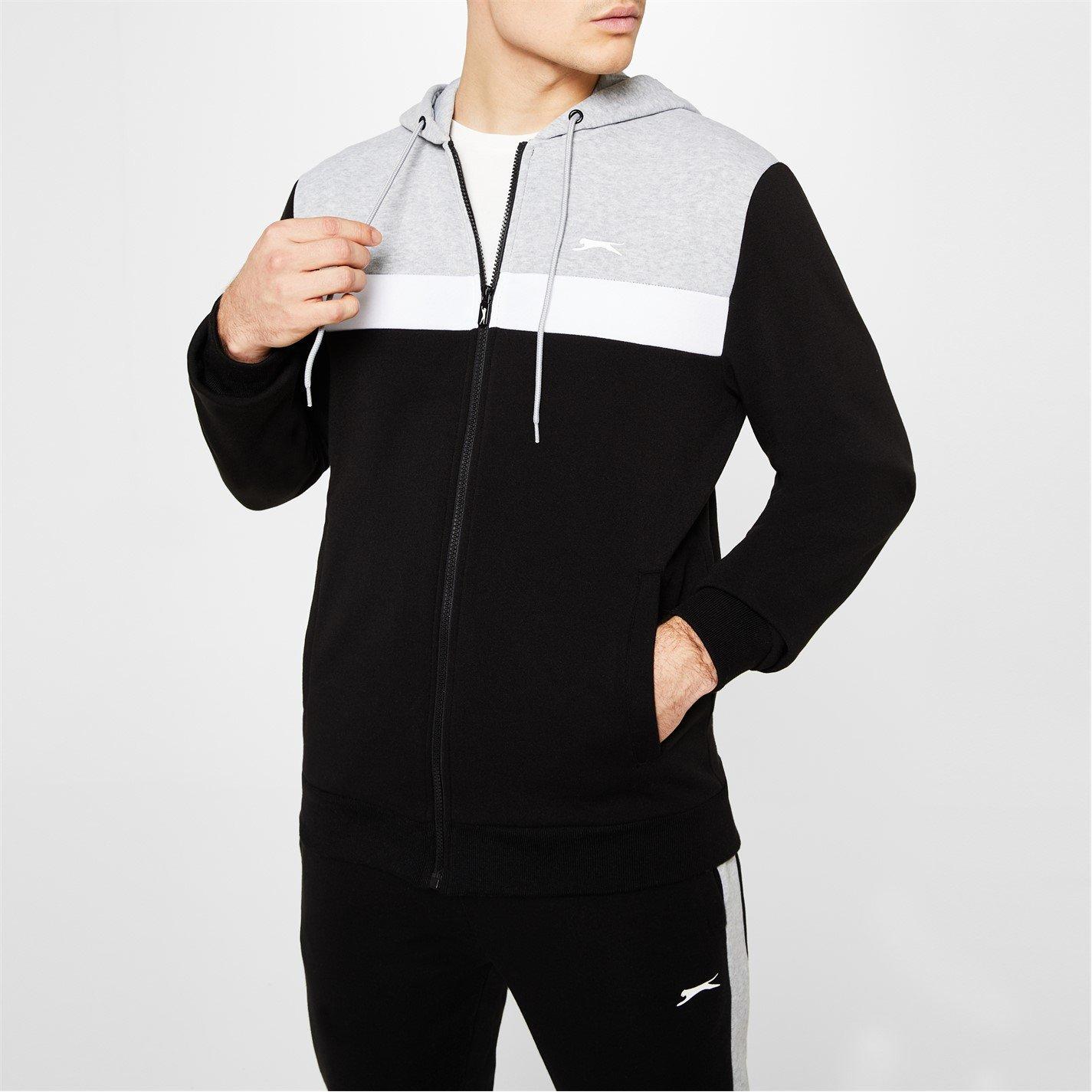 Schwarz/Grau - Slazenger - Full Zip Tracksuit Mens - 2