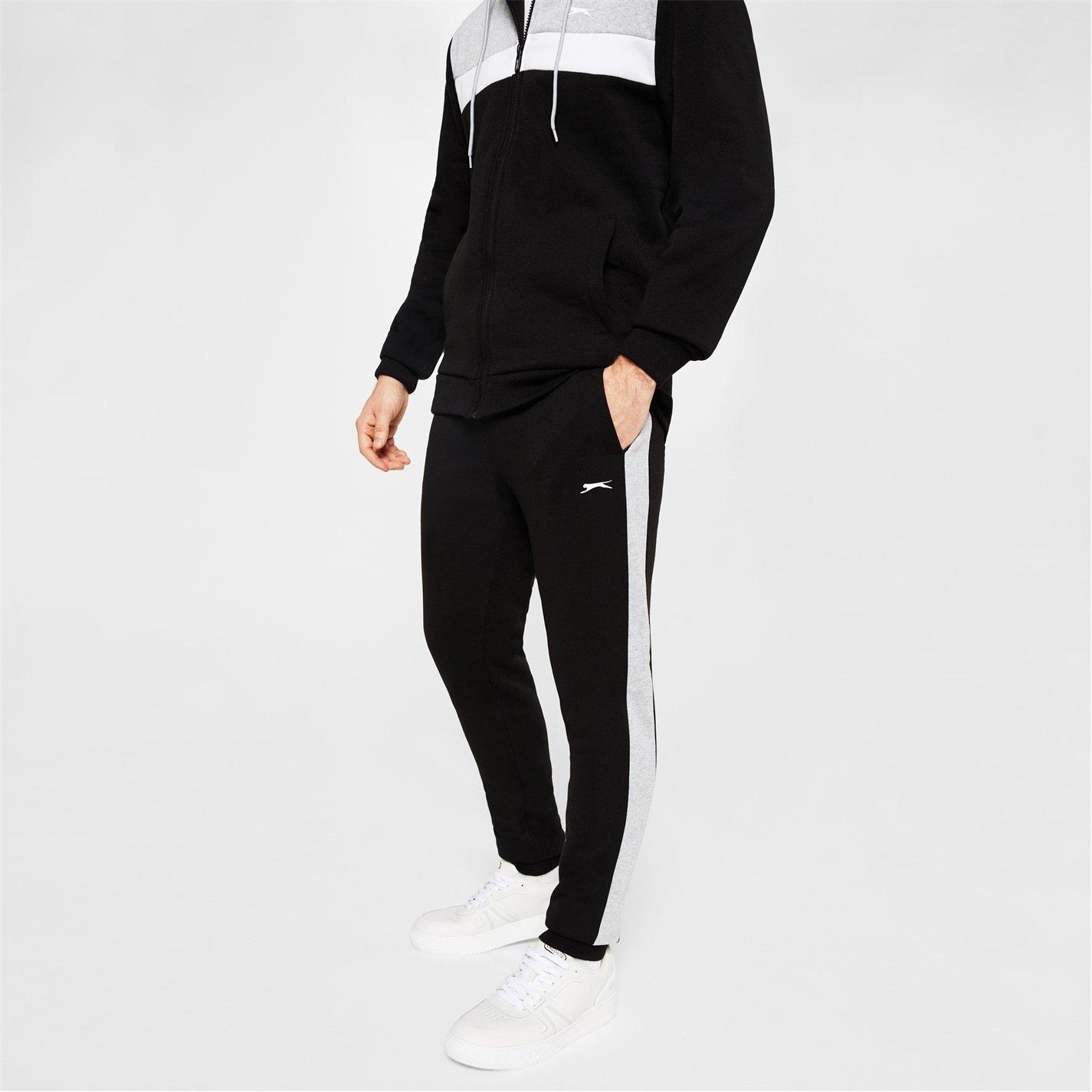 Schwarz/Grau - Slazenger - Full Zip Tracksuit Mens - 3