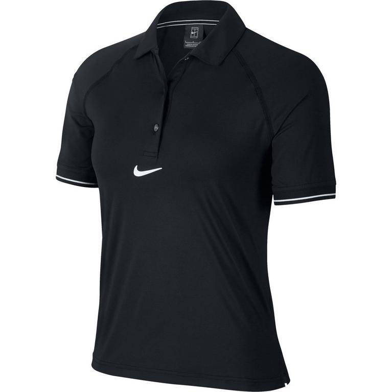 Noir/Blanc - Nike - Essential Polo Shirt Ladies - 1