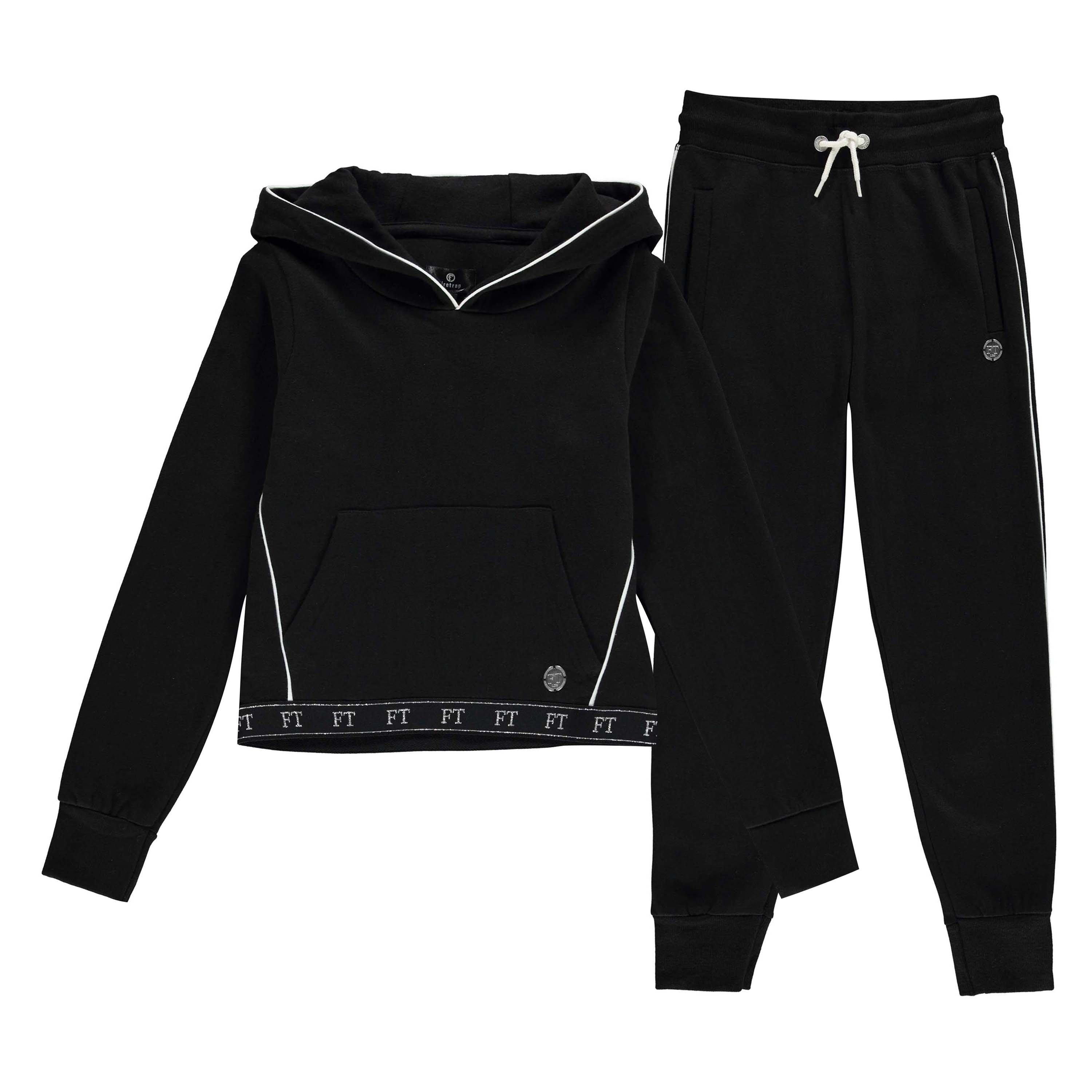 Jet Black - Firetrap - 2 Piece Jogging Set Junior Girls - 1