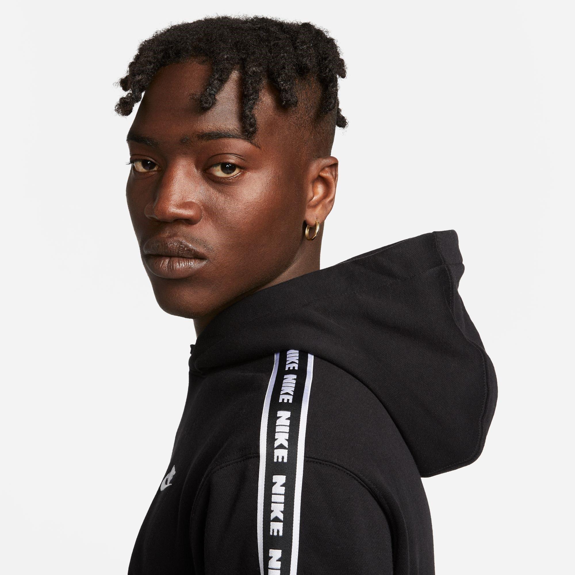 Noir/Blanc - Nike - Club Fleece Mens Graphic Hooded Tracksuit - 4