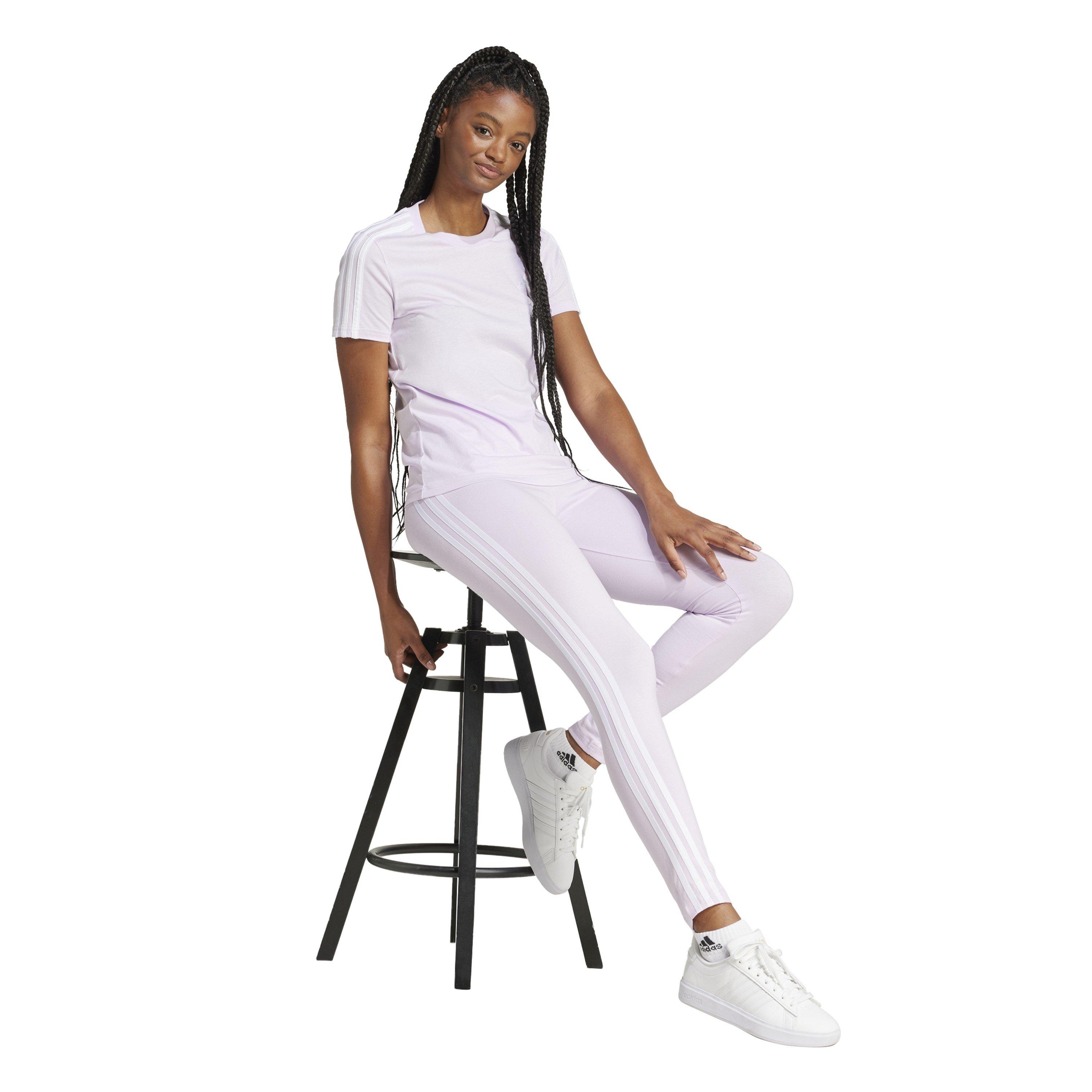 Ice Lavender - adidas - Future Icons 3-Stripes Leggings Womens - 6