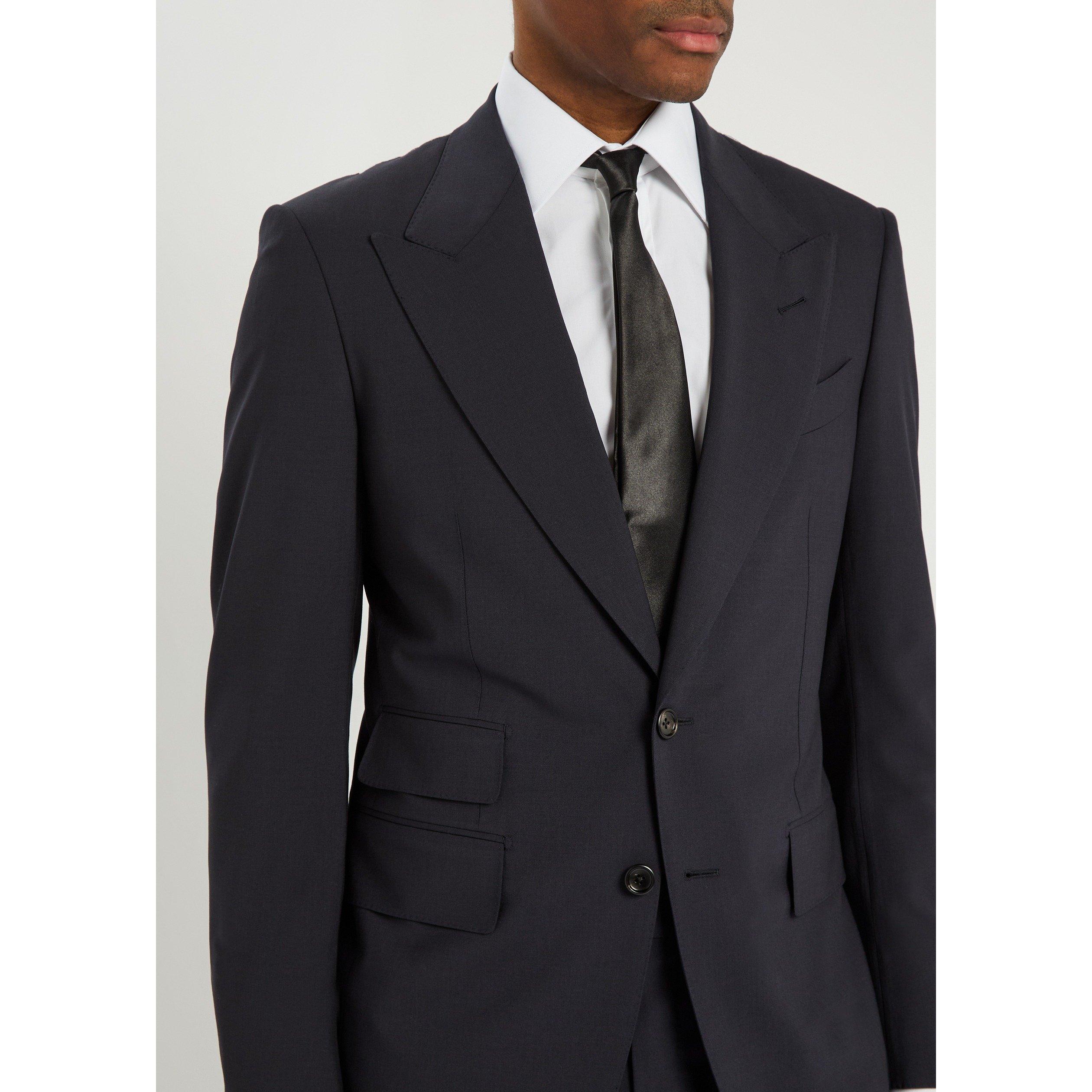 NAVY - Tom Ford - TF BISTRETCH SHELTON SUIT - 4