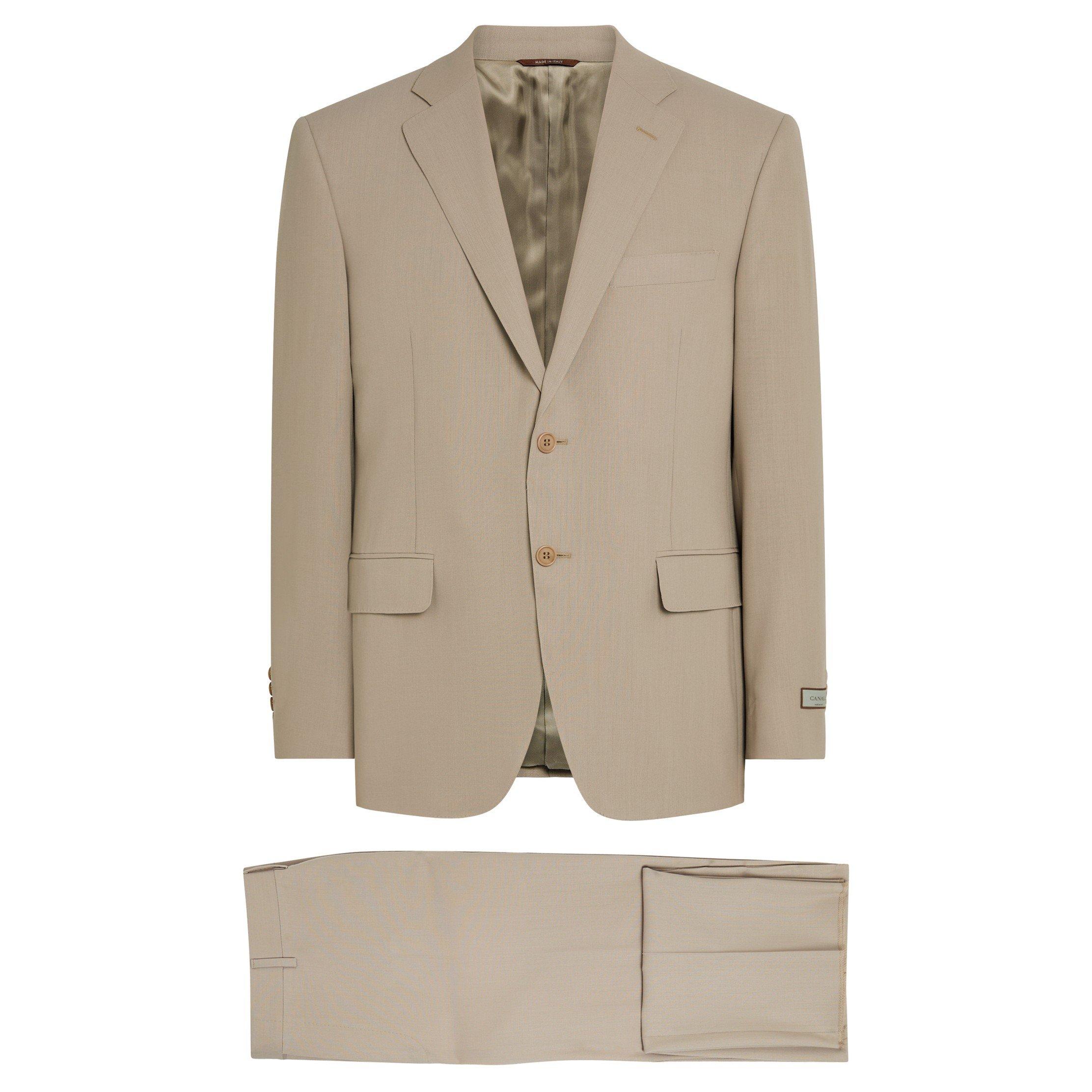 LIGHT BROWN - Canali - Men's Wool 2 Button Full Suit