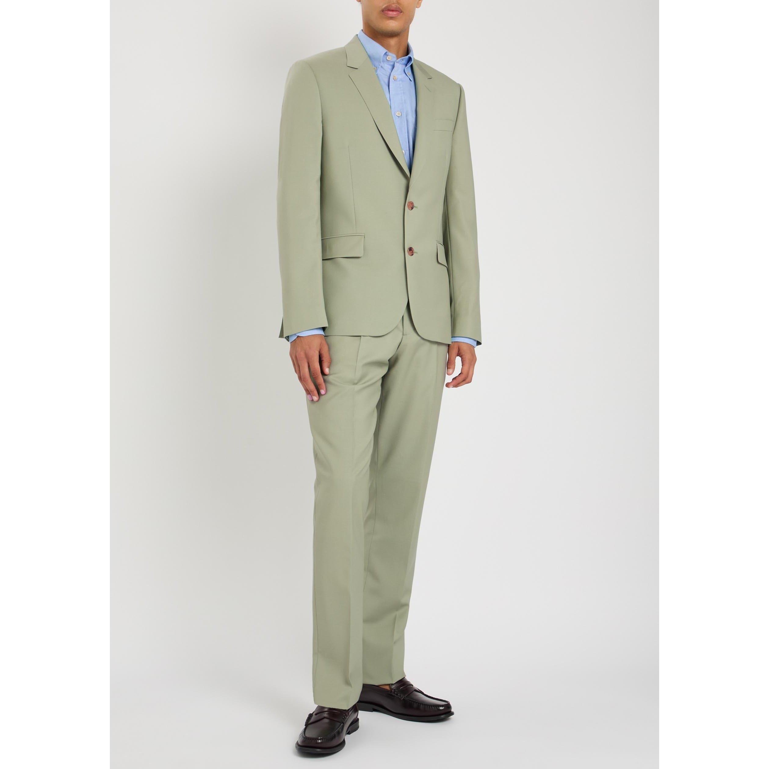 GREEN - Paul Smith - Men's Wool 2 Button Full Suit - 2