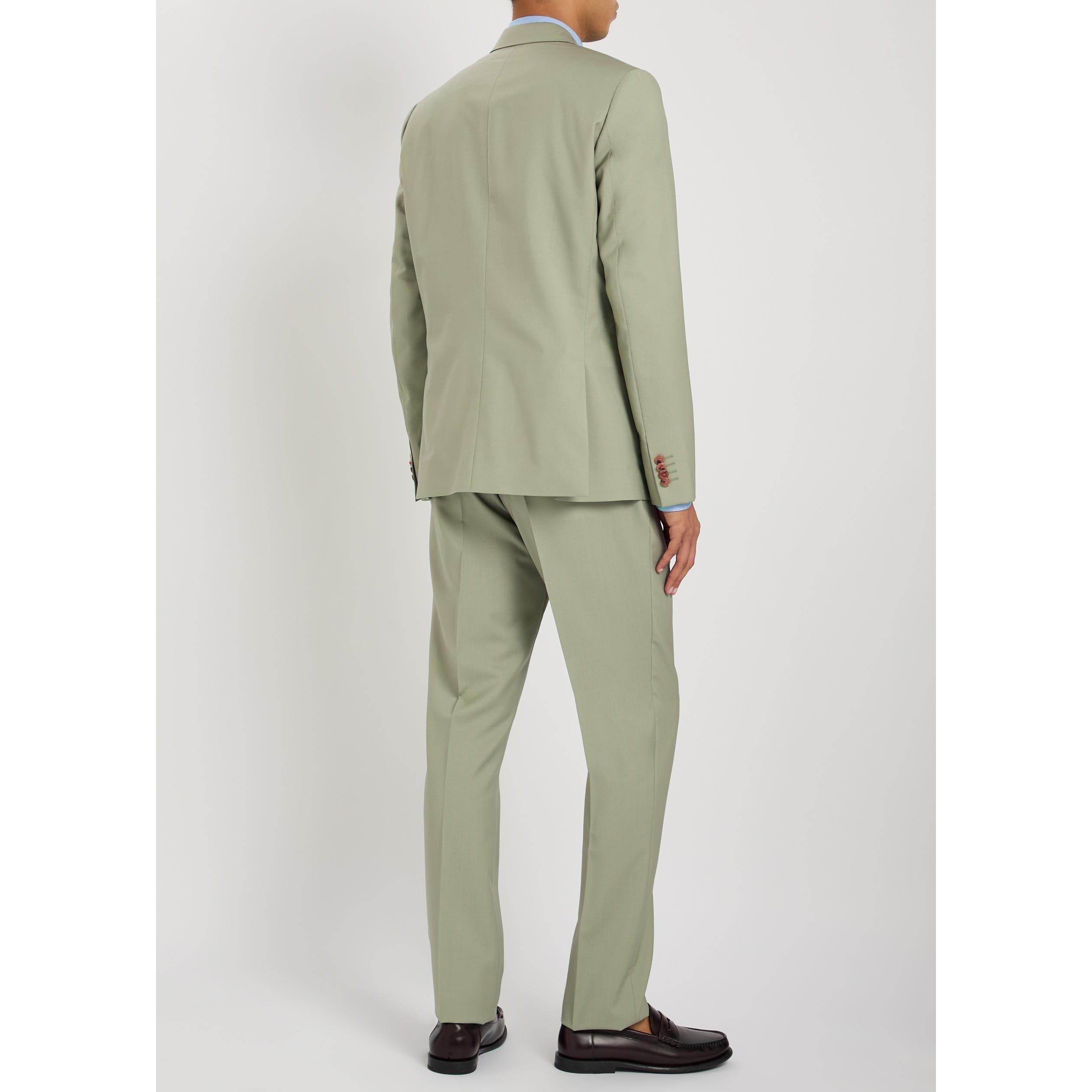 GREEN - Paul Smith - Men's Wool 2 Button Full Suit - 3