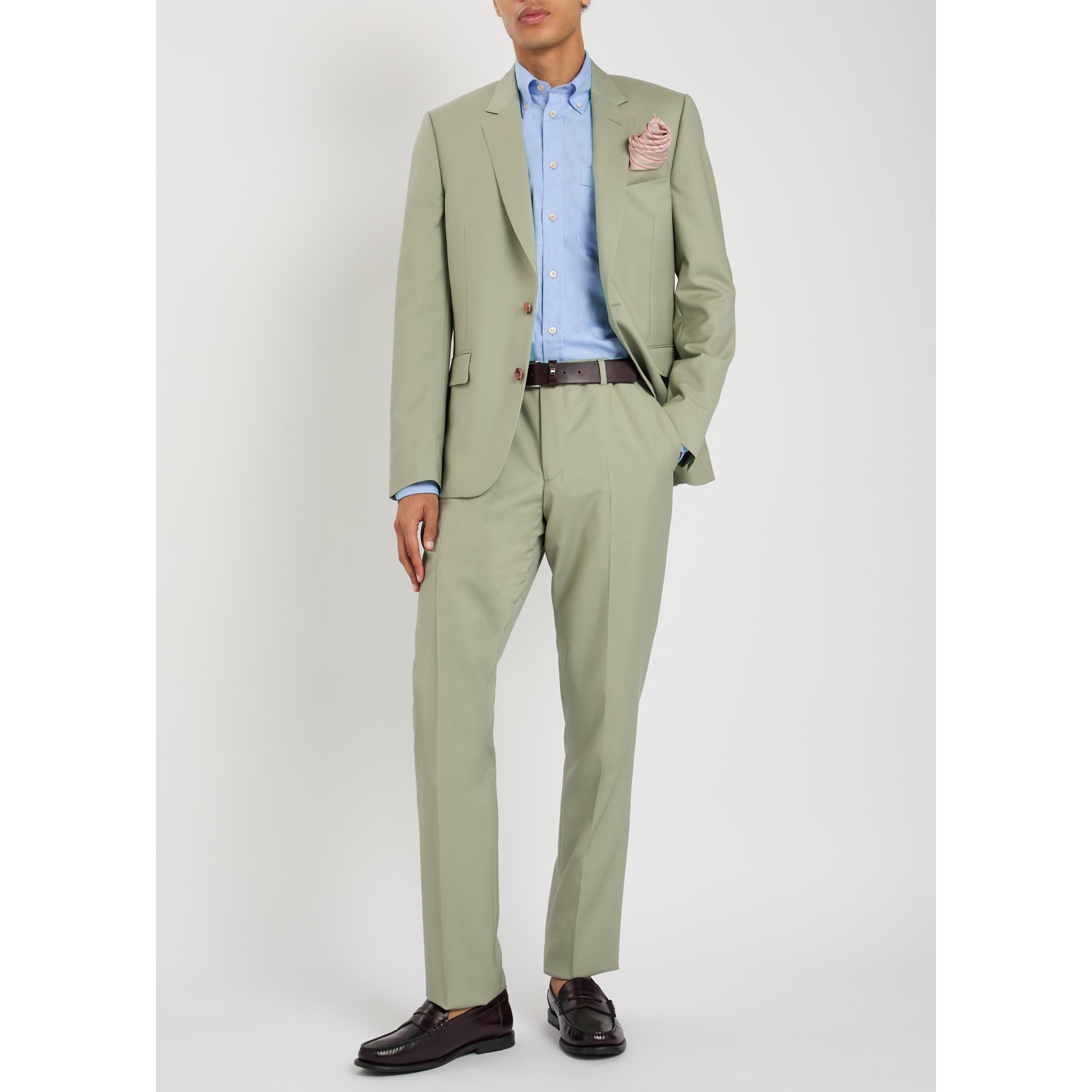 GREEN - Paul Smith - Men's Wool 2 Button Full Suit - 6