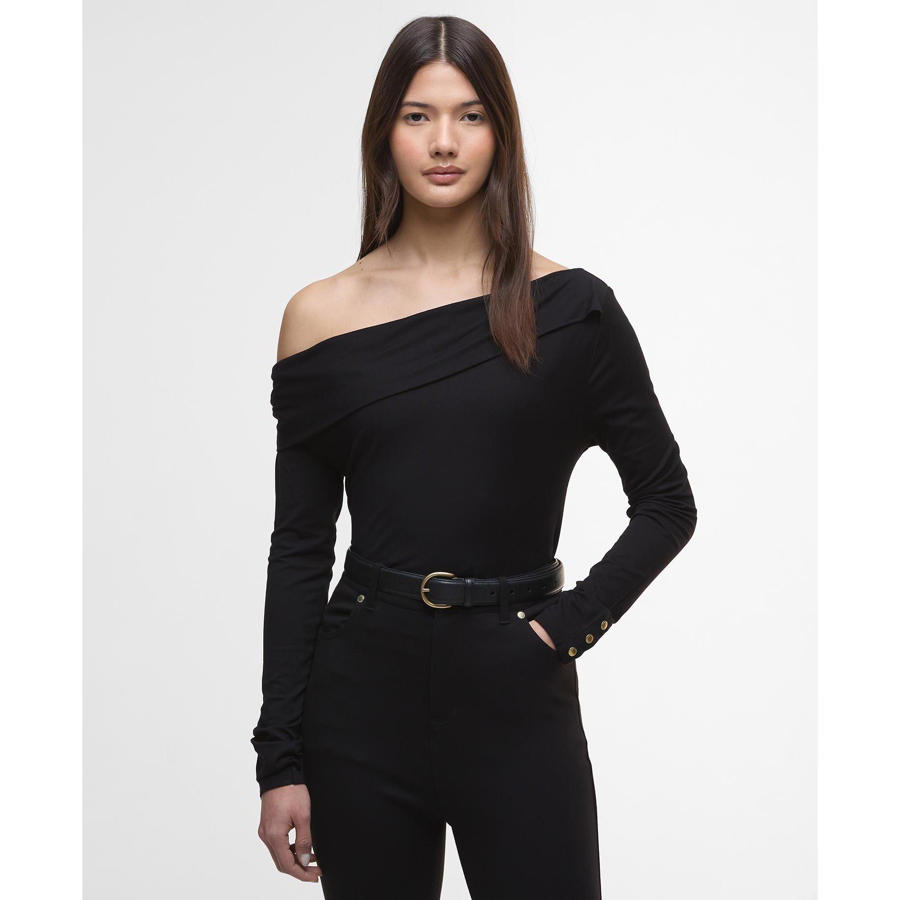 Black - Barbour International - Juliana Off-the-Shoulder Top - 2