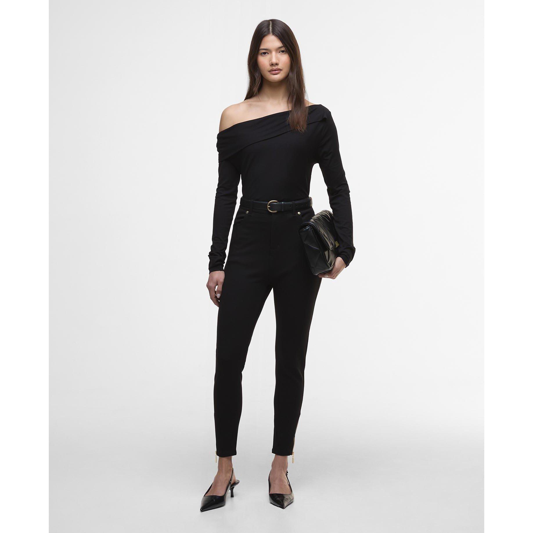 Black - Barbour International - Juliana Off-the-Shoulder Top - 7