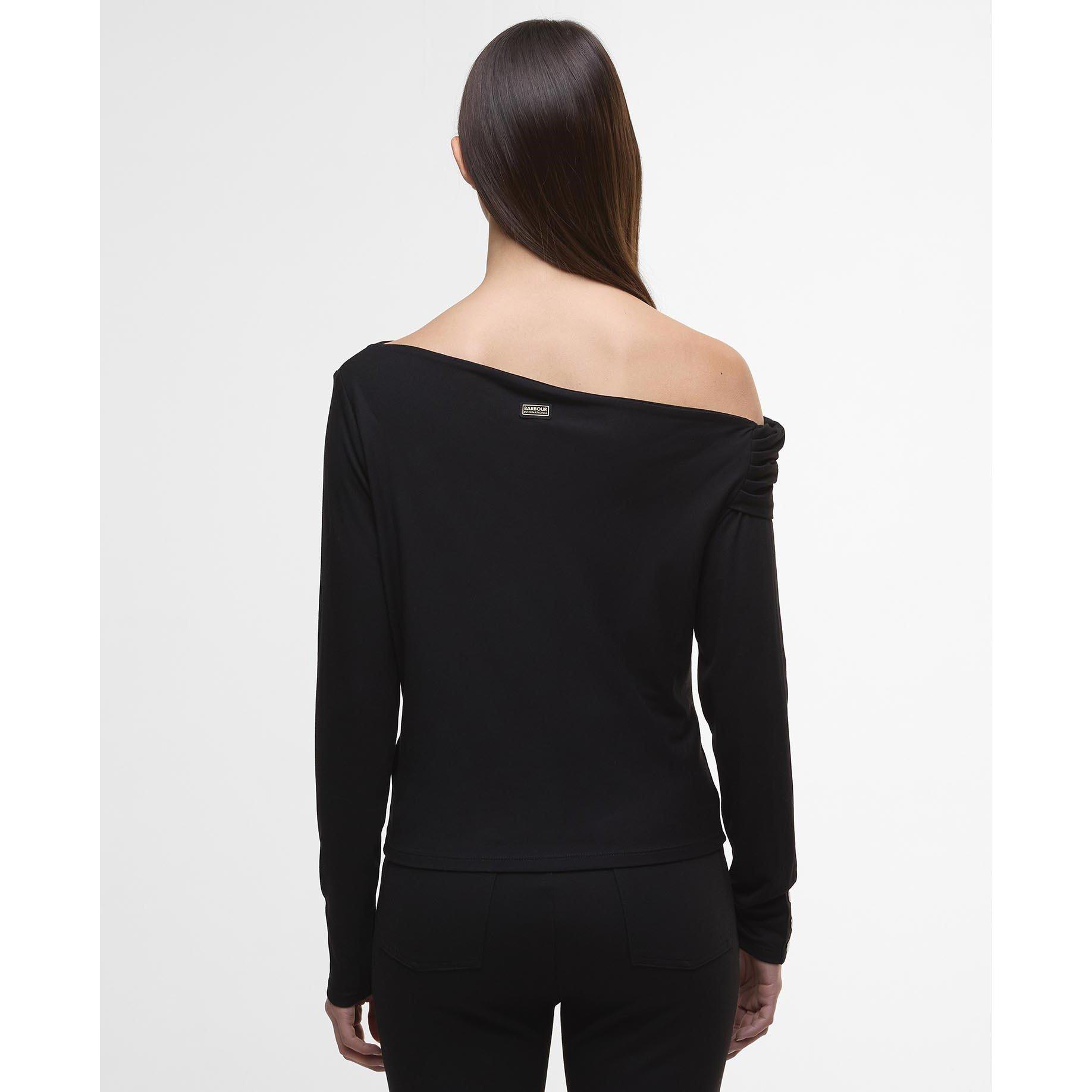 Black - Barbour International - Juliana Off-the-Shoulder Top - 3