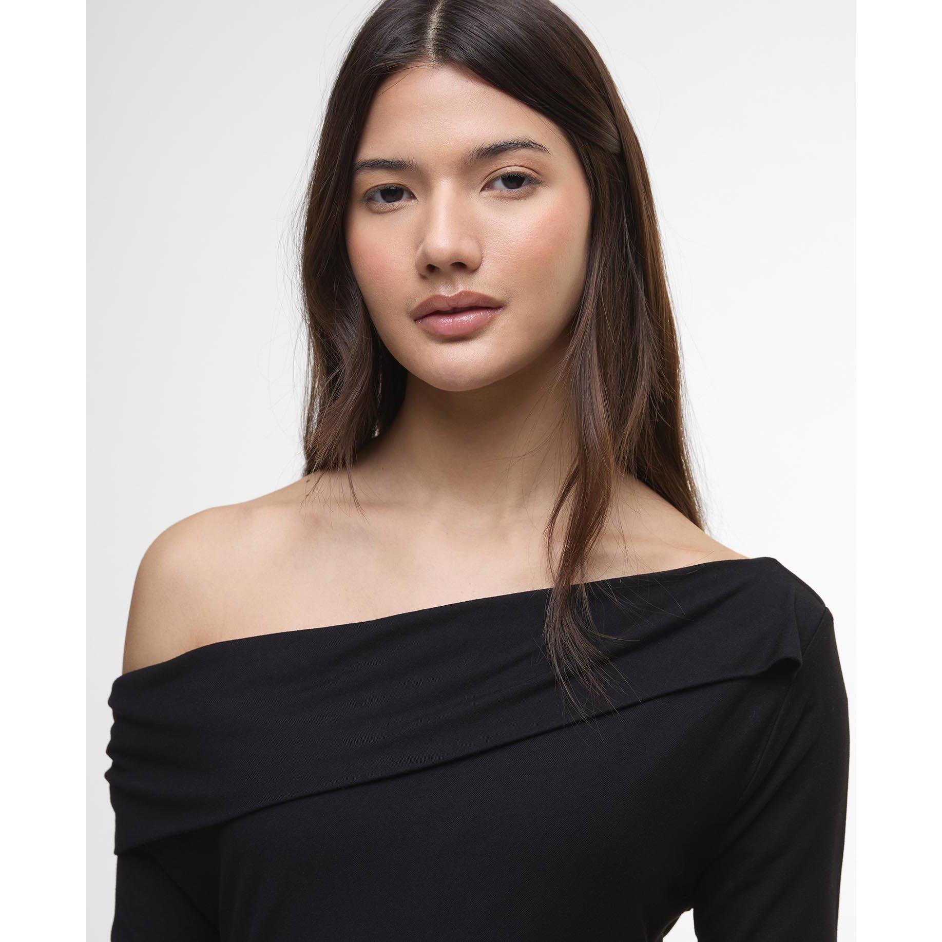 Black - Barbour International - Juliana Off-the-Shoulder Top - 4