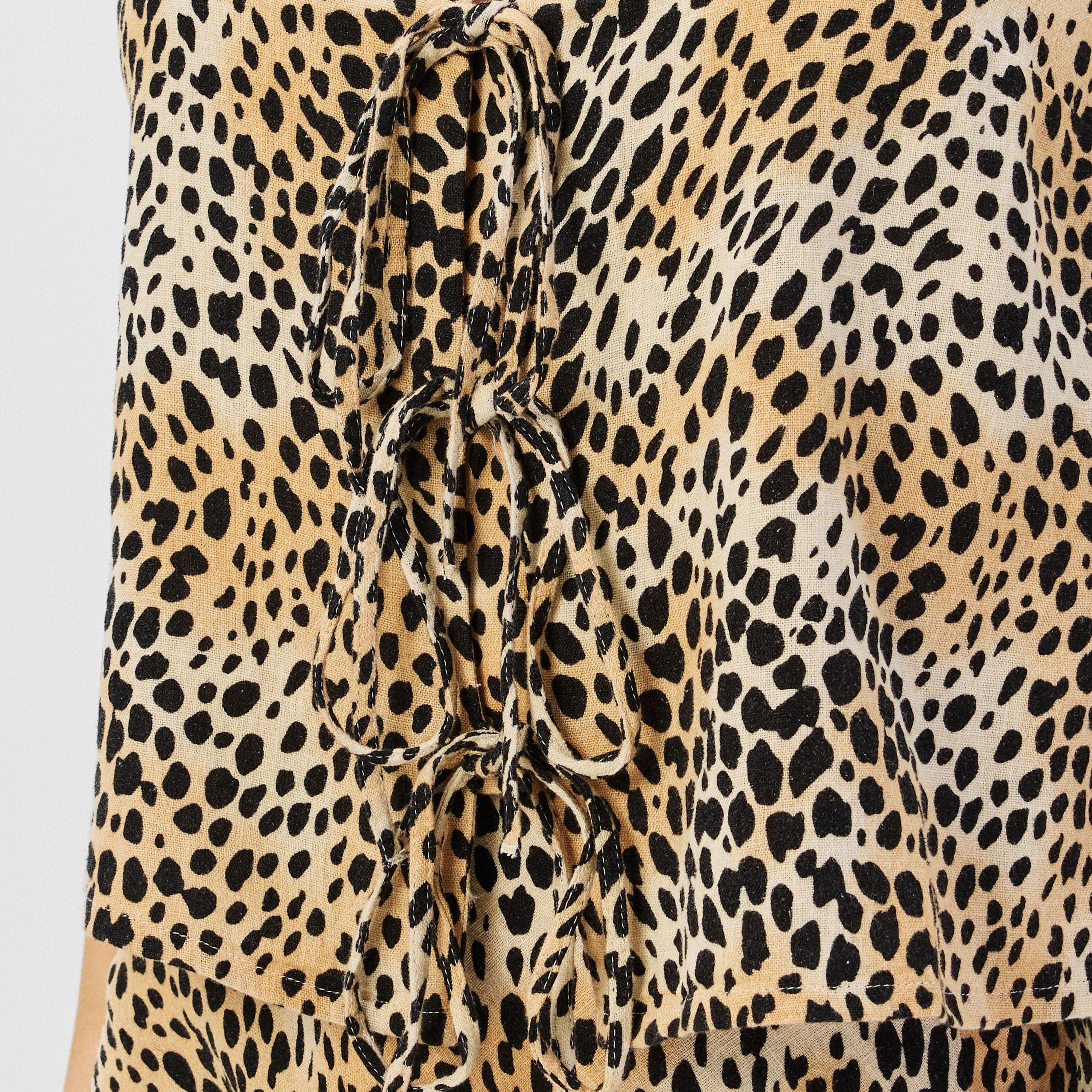 Leopard - Nobodys Child - Leopard Print Tie Front Tessa Top - 5