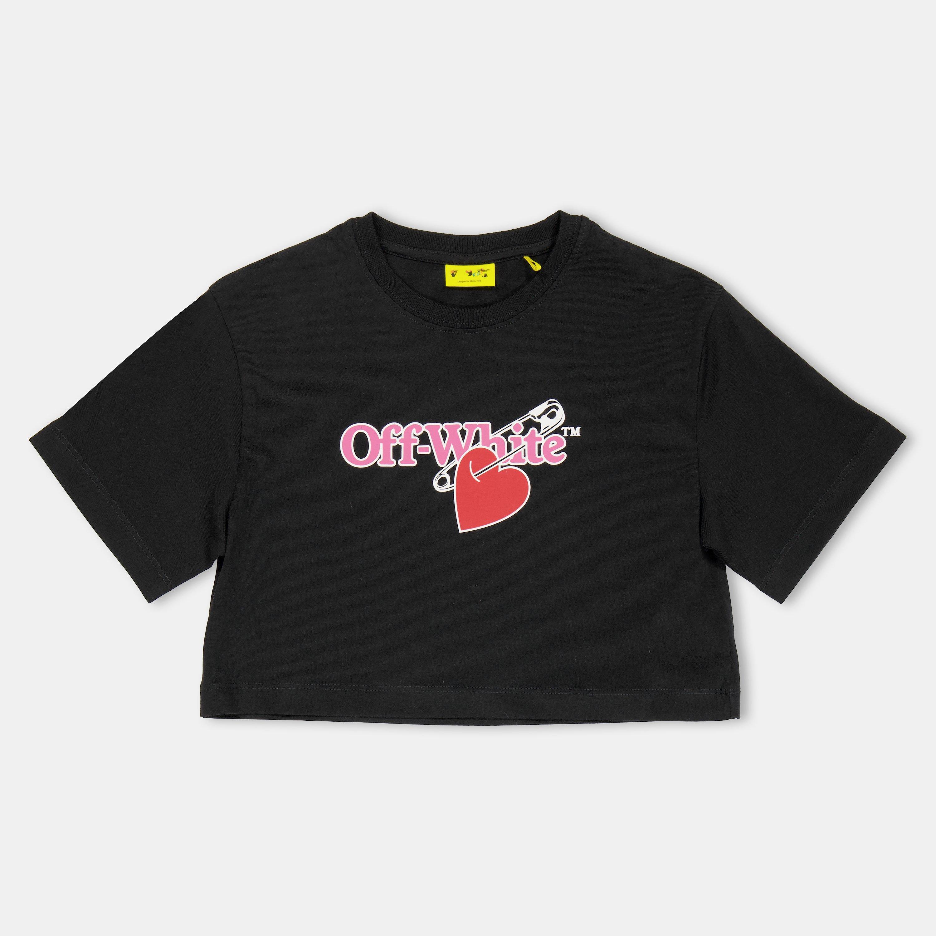 Blk/Pnk 1025 - Off White - Kids' Crop Top - 1
