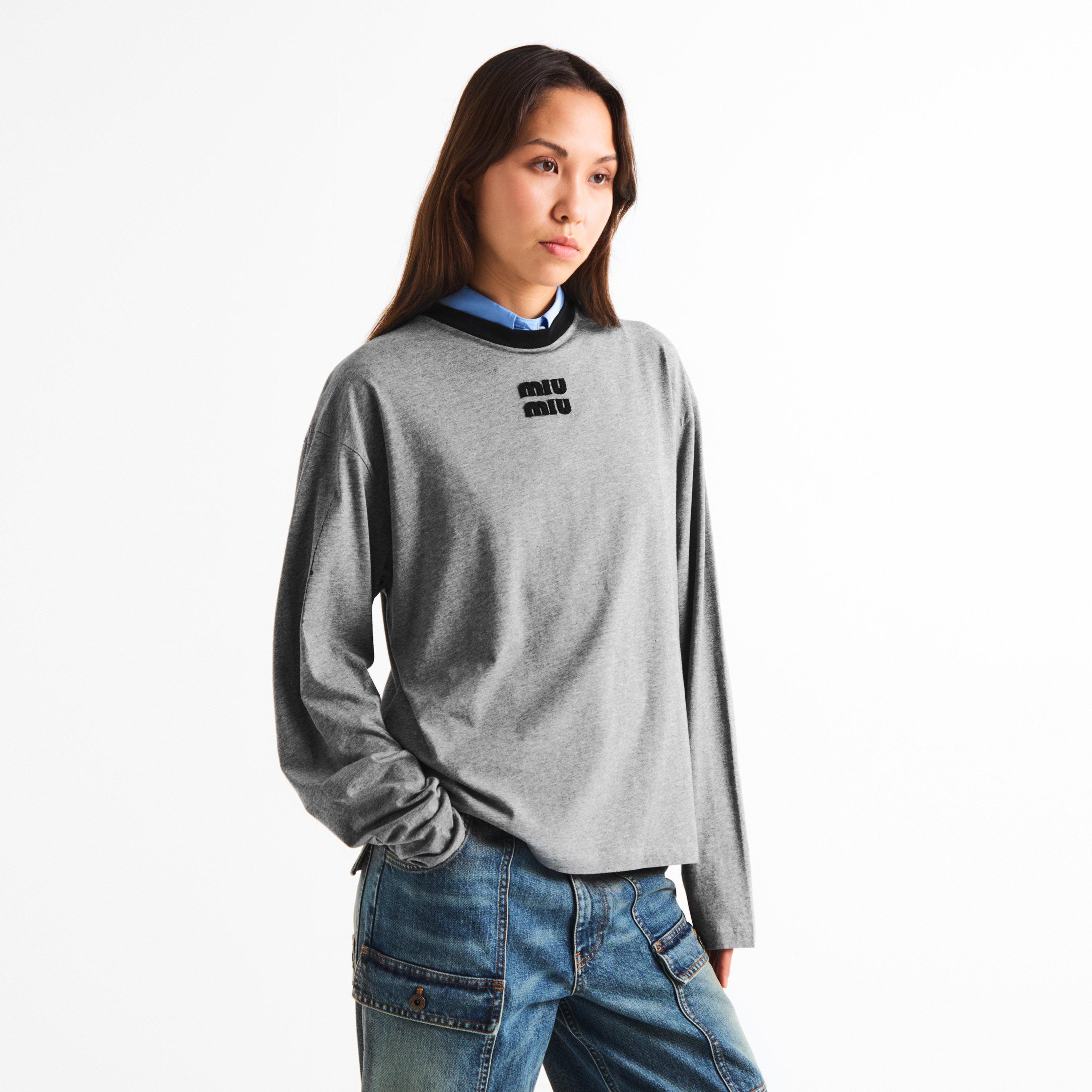 Grigio Nero - Miu Miu - Miu LG LS Jersey Ld64 - 3